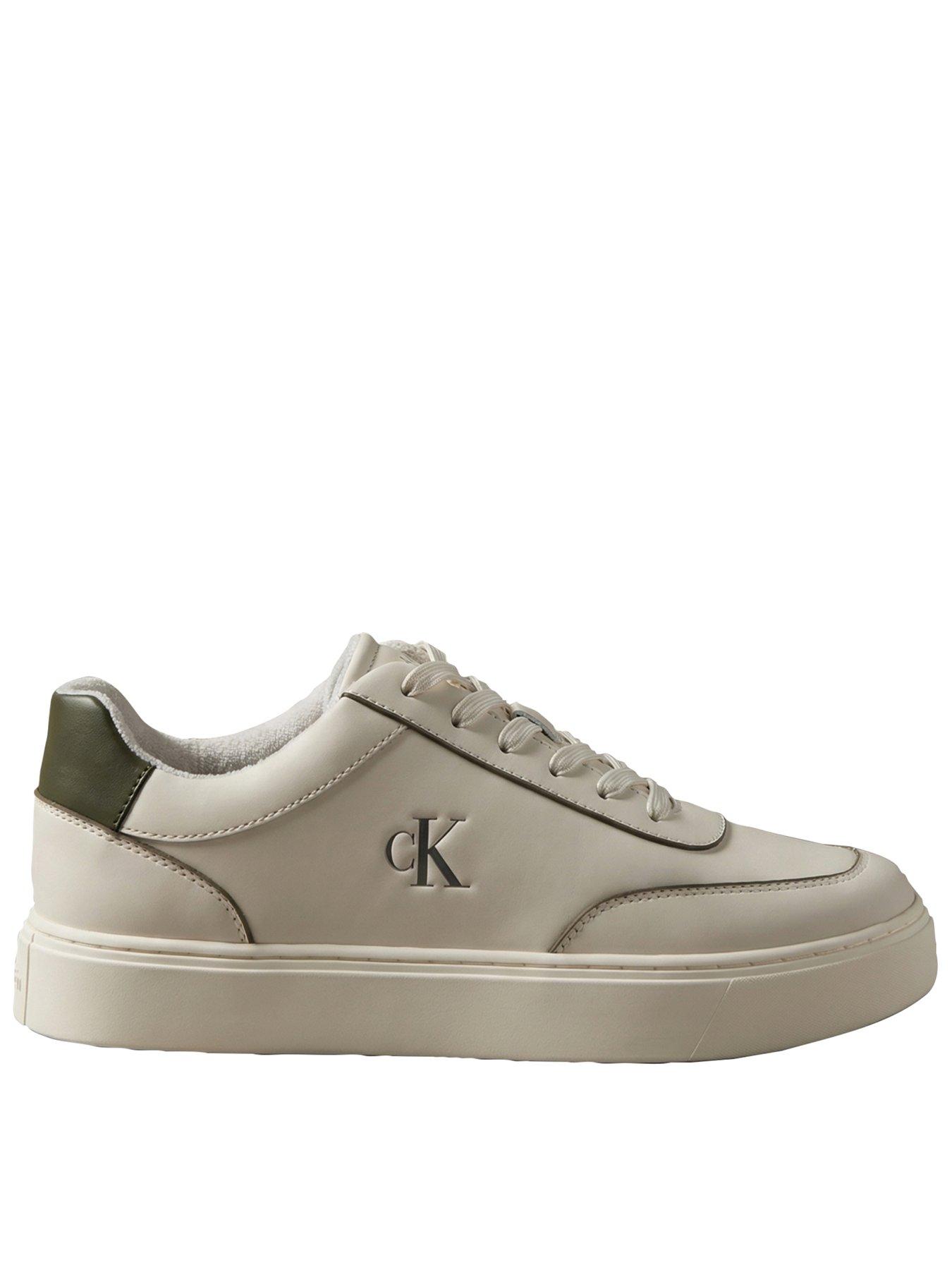 Image 1 of 5 of Calvin Klein Classic Cups Oxford Leather Trainers - Off White
