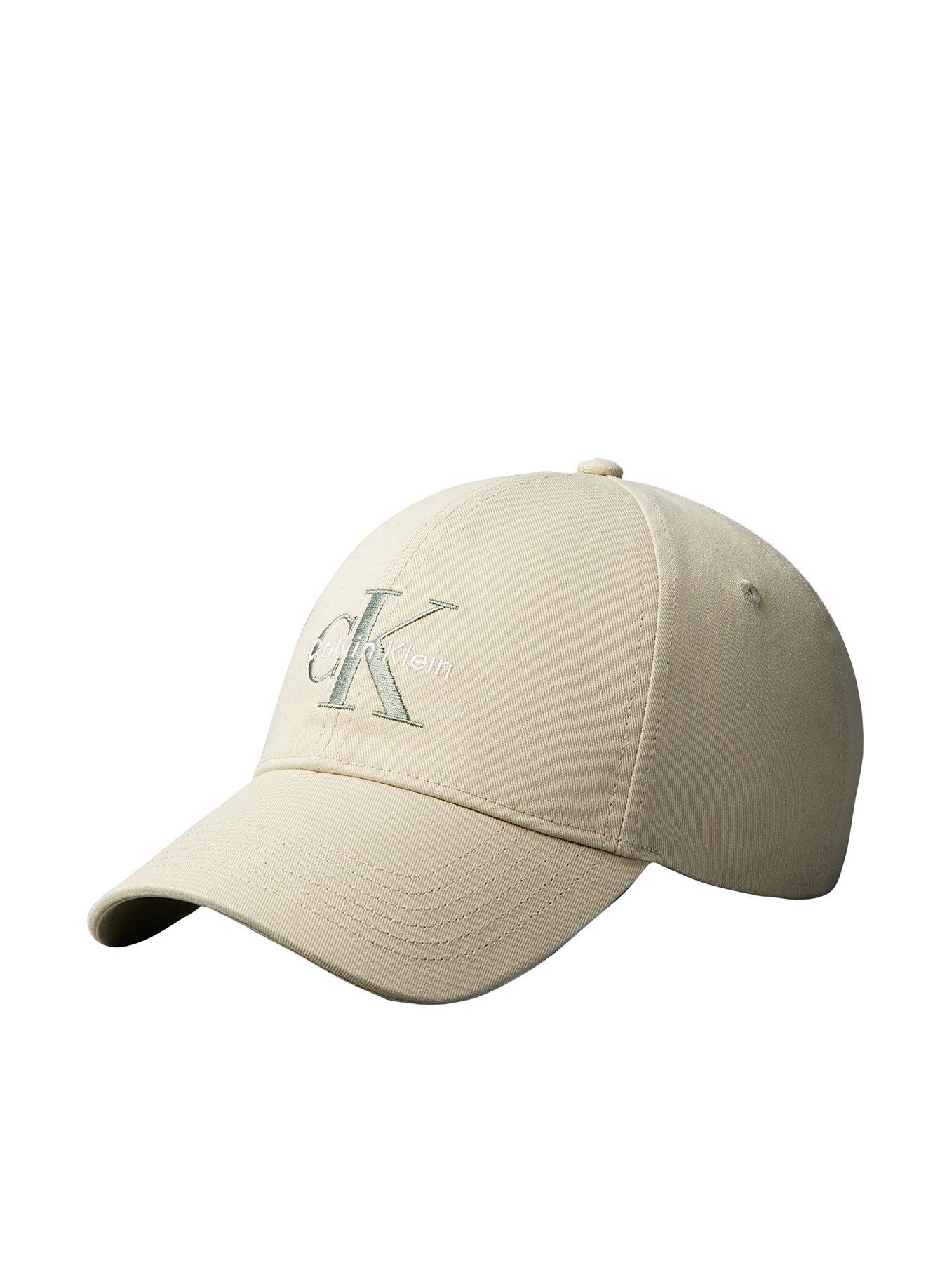 Calvin Klein Men's Cotton Twill Monogram Embroidered Baseball Cap with Adjustable Closure - Green Essence