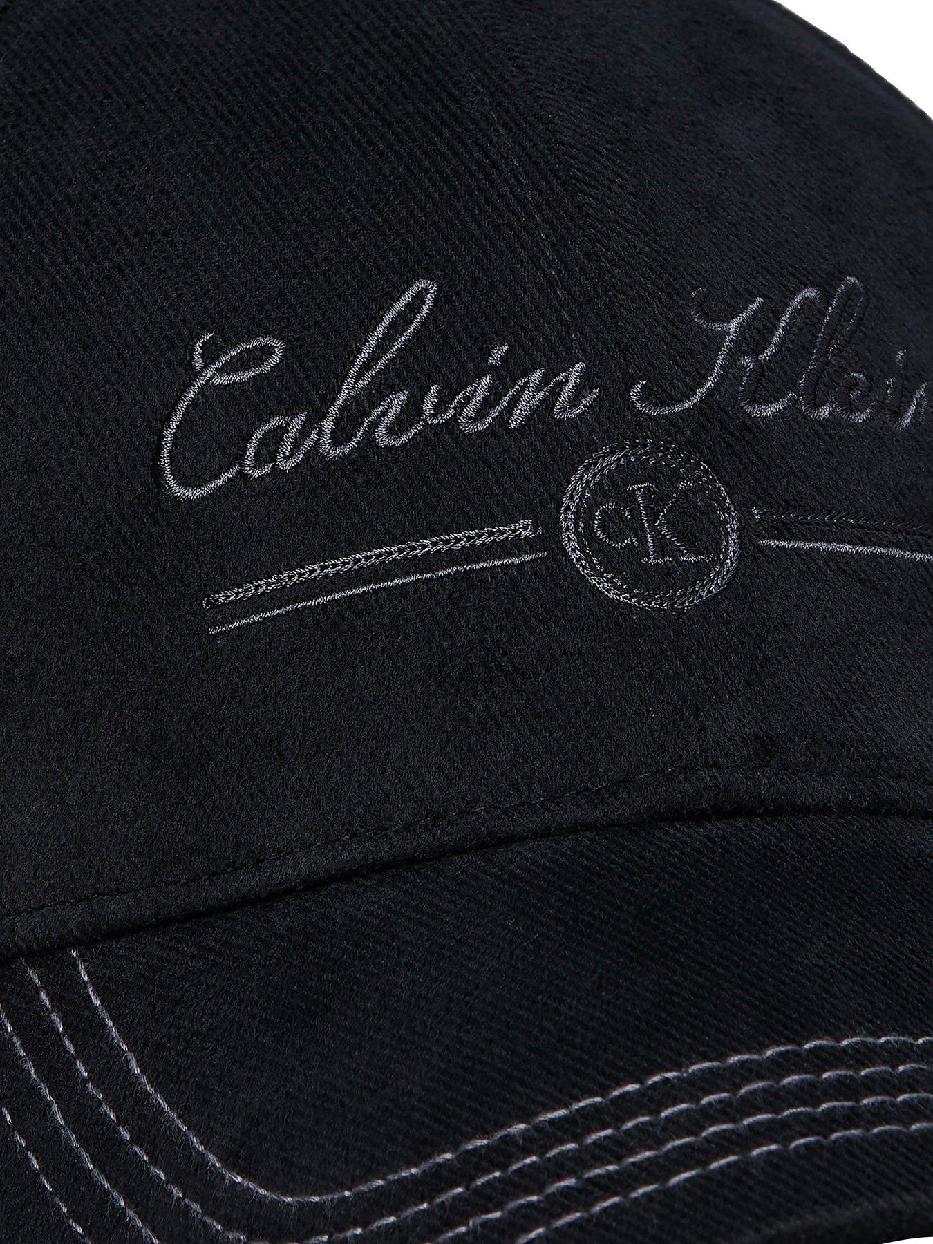 Image 3 of 3 of Calvin Klein Graphic 6 Panel Cap - Black