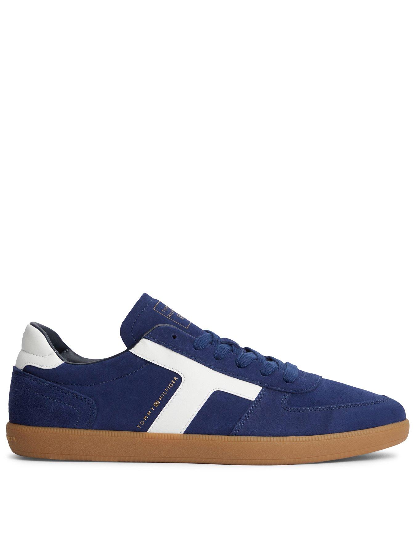 Tommy Hilfiger Tribeca Suede Trainers, Blue, Size 44, Men