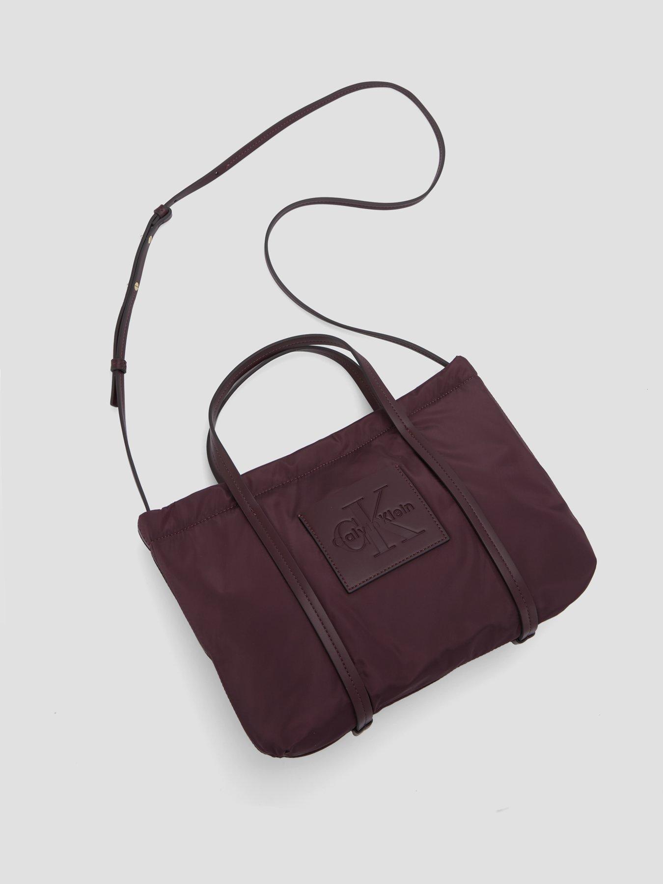 Image 2 of 4 of Calvin Klein Monologo Pocket Crossbody Tote Bag - Brown