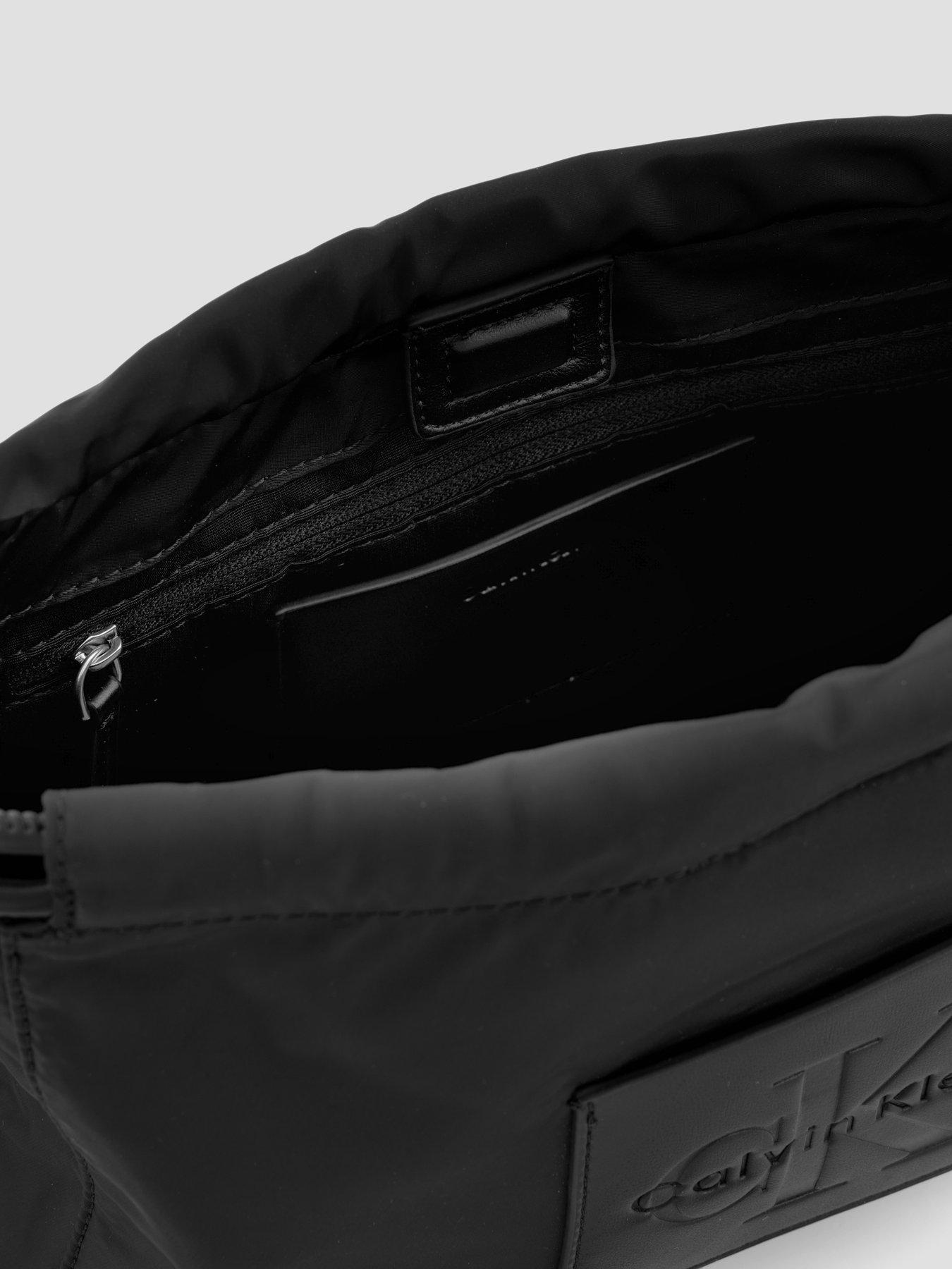Image 4 of 6 of Calvin Klein Nylon Drawstring Small Crossbody Bag - Black