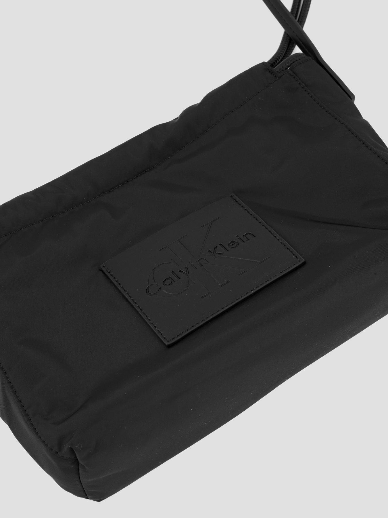 Image 6 of 6 of Calvin Klein Nylon Drawstring Small Crossbody Bag - Black