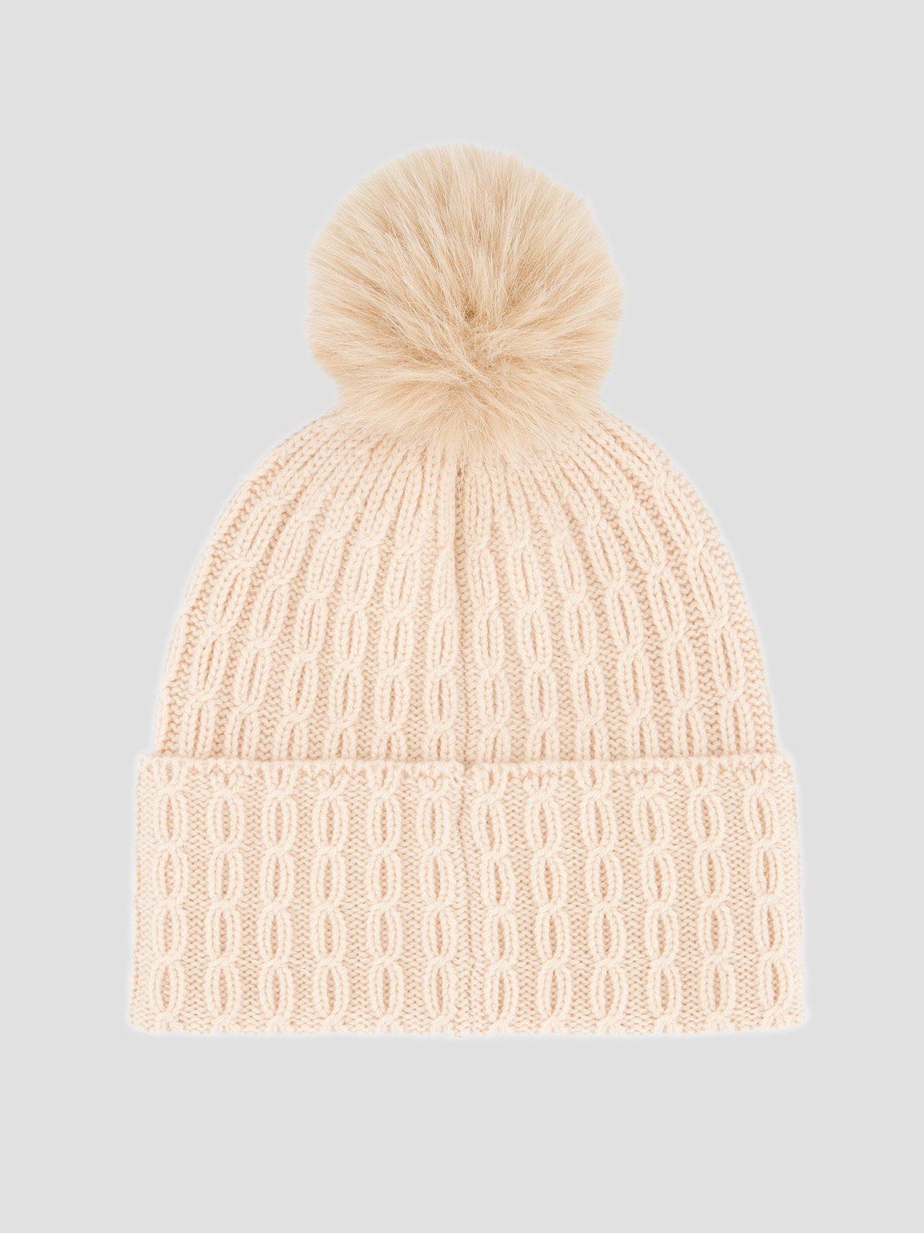 Image 2 of 4 of Tommy Hilfiger Pom Pom Beanie Wi Cashmere - Beige