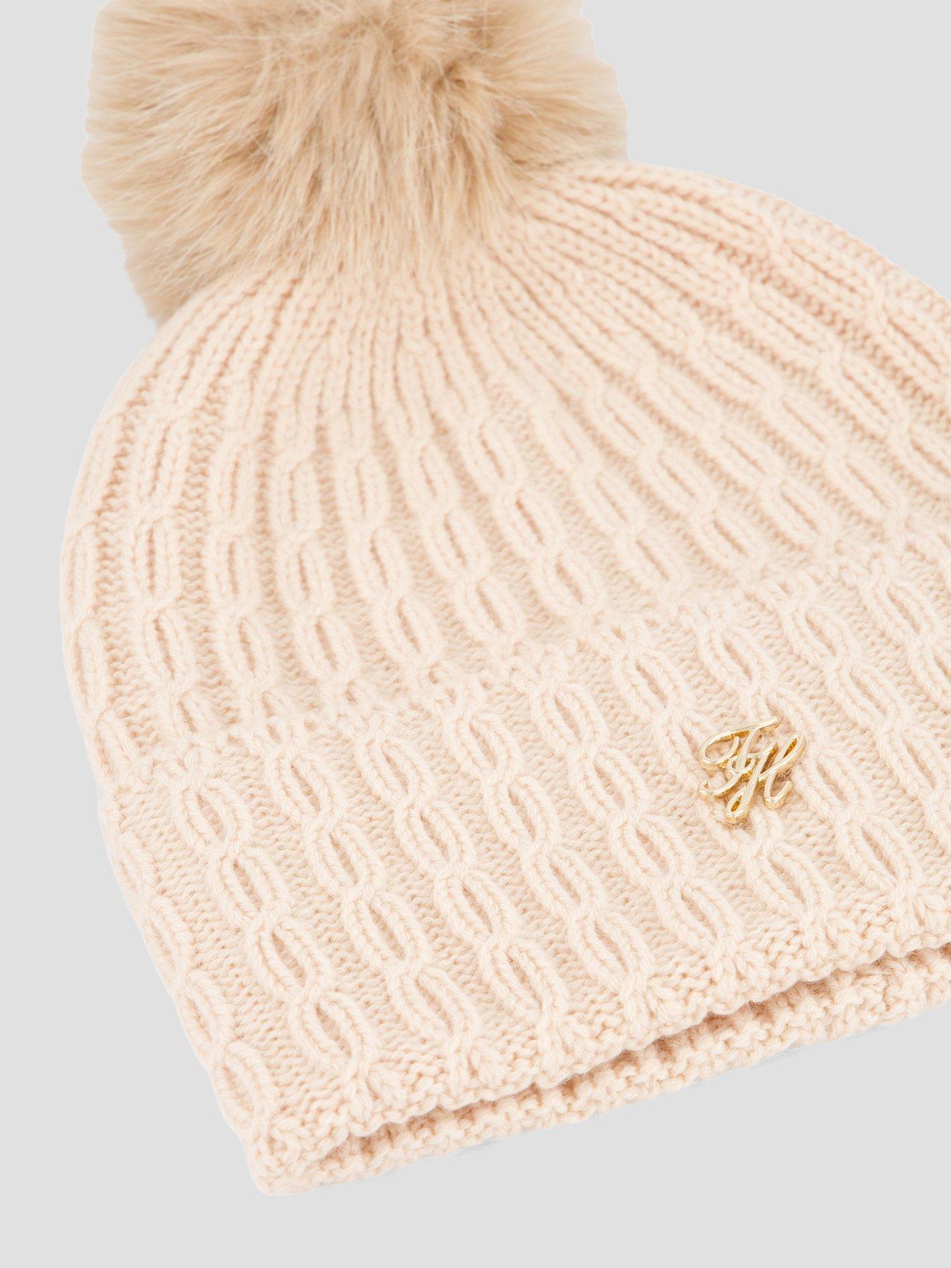 Image 3 of 4 of Tommy Hilfiger Pom Pom Beanie Wi Cashmere - Beige