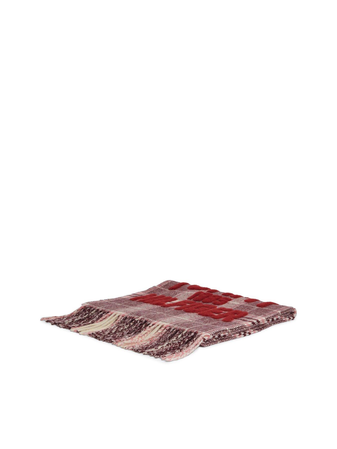 Image 3 of 4 of Tommy Hilfiger Womens Varsity Logo Check Soft Fringe Scarf - Pink Check