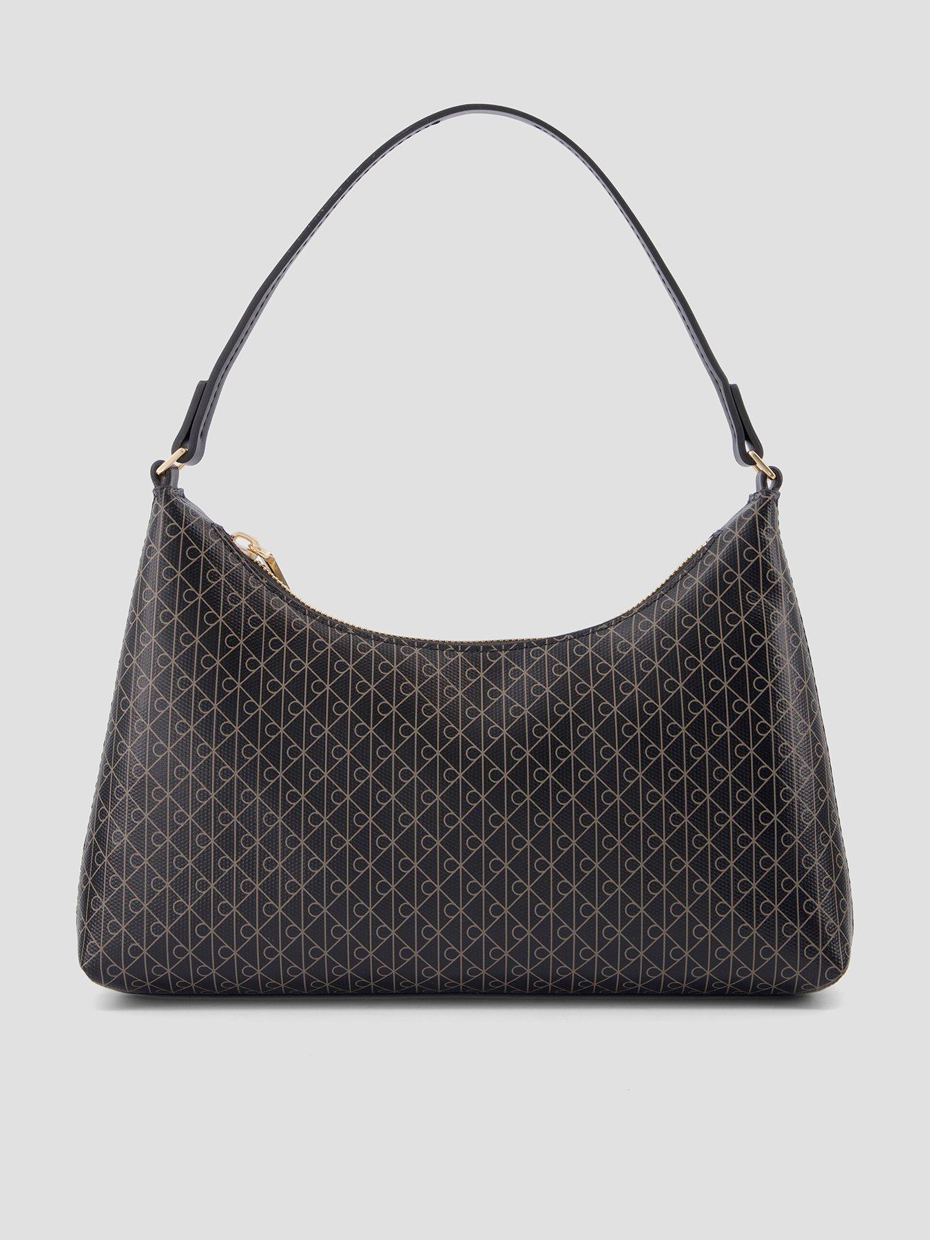 Calvin Klein Emblem Print Small Shoulder Bag - Black