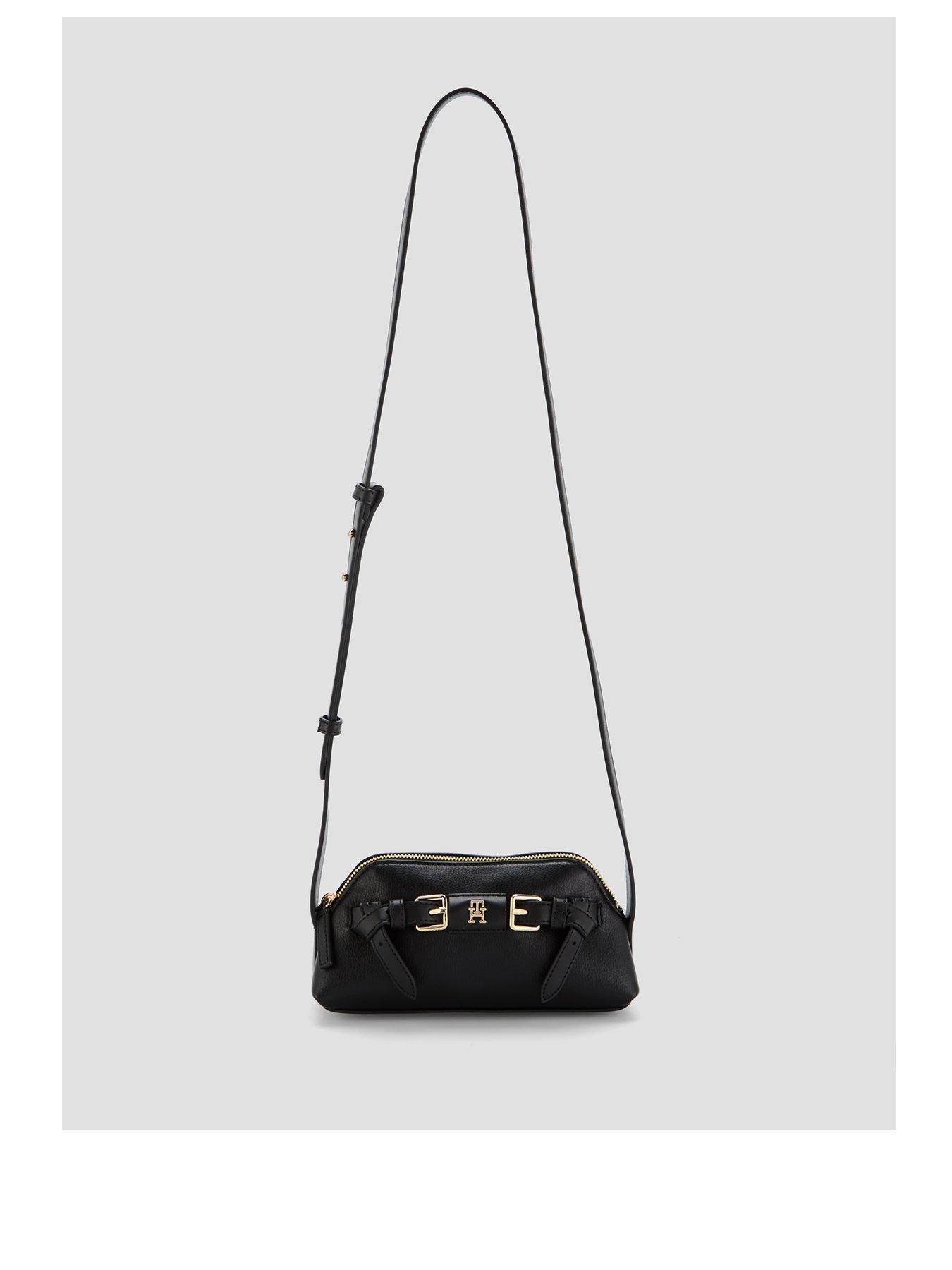 Tommy Hilfiger Buckle Strap Crossbody Bag - Black