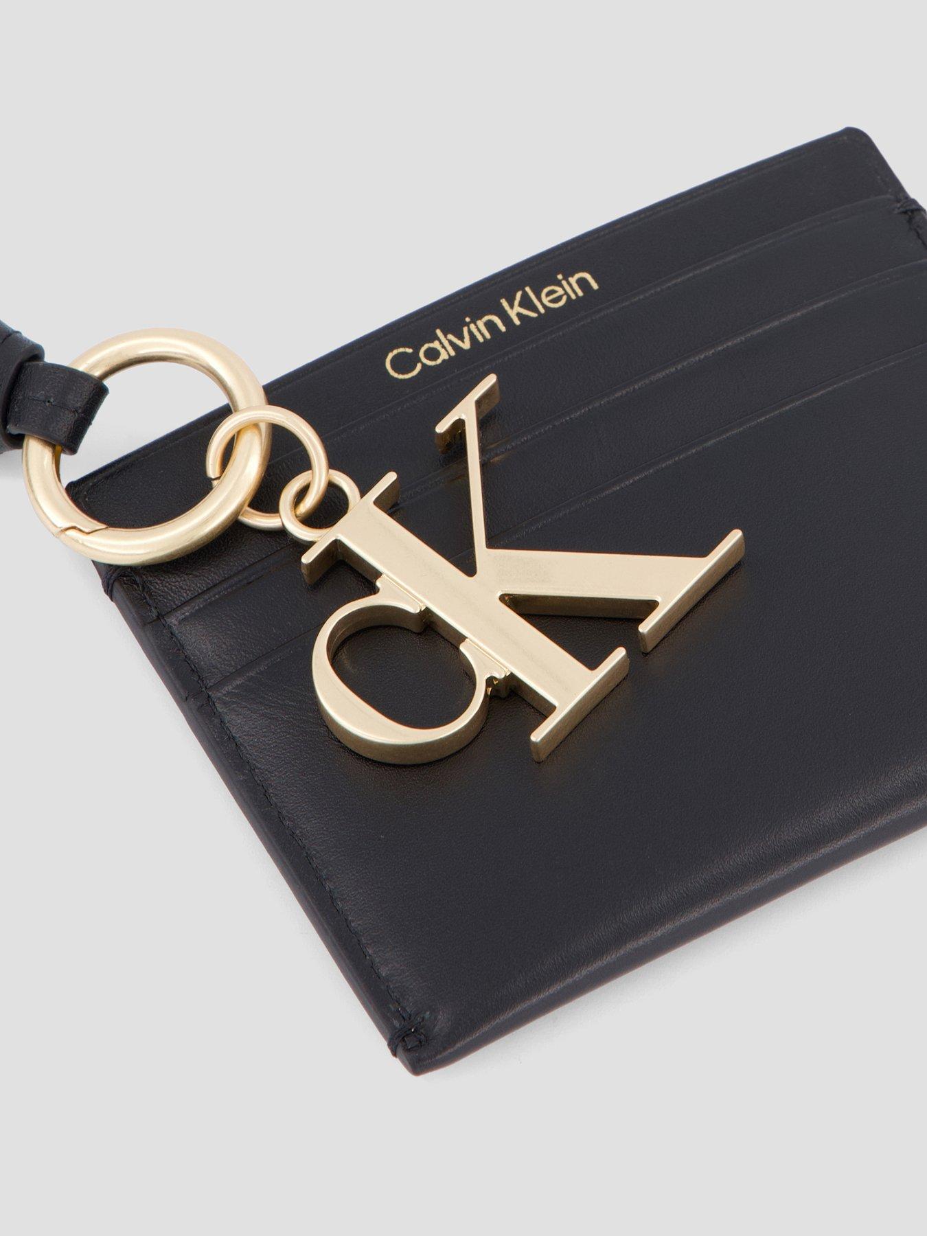 Image 3 of 4 of Calvin Klein Slim Full Grain Leather Card Holder Set - Black