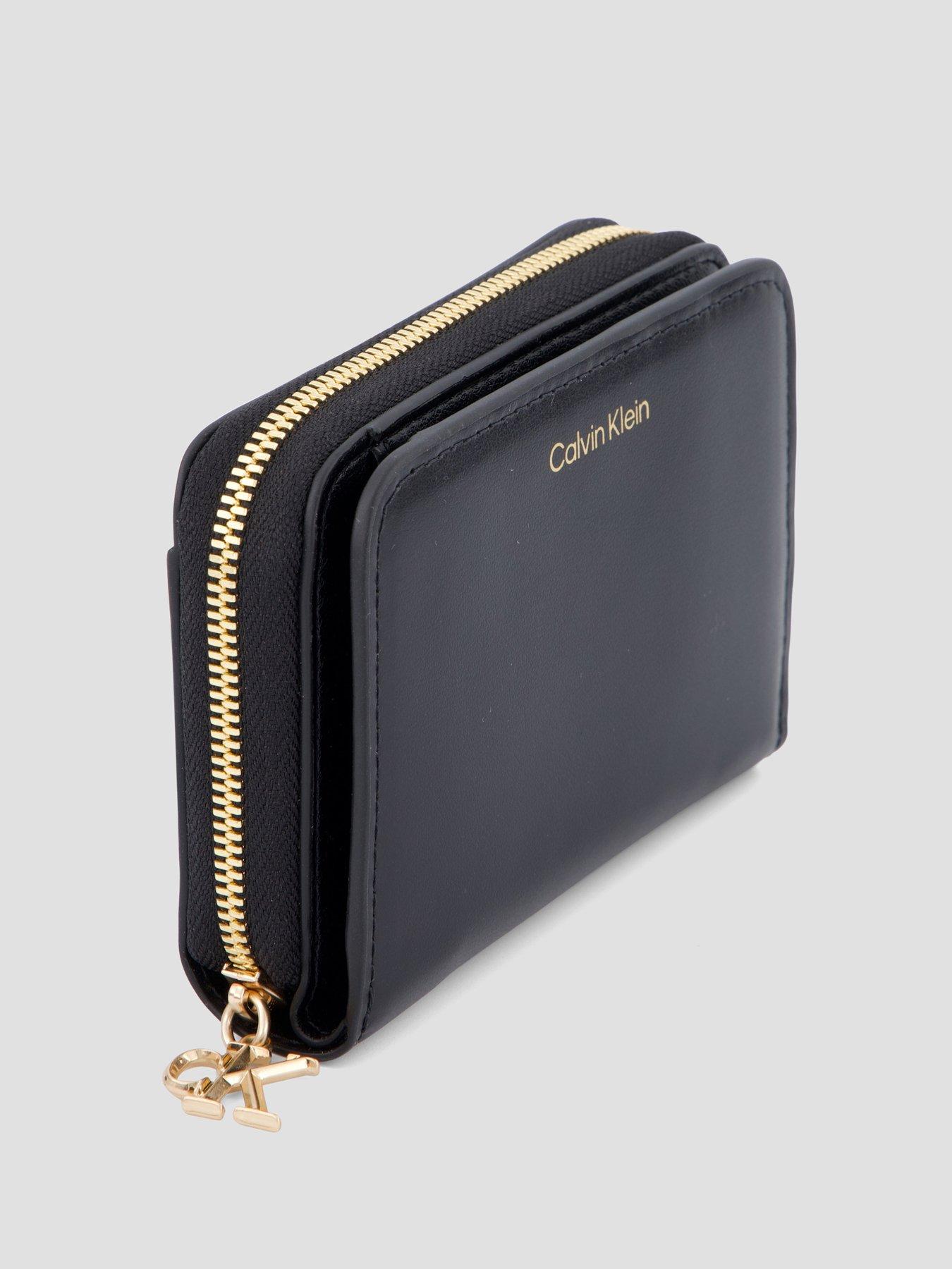 Image 2 of 5 of Calvin Klein CK Medium Flap Zip Around Wallet - Black