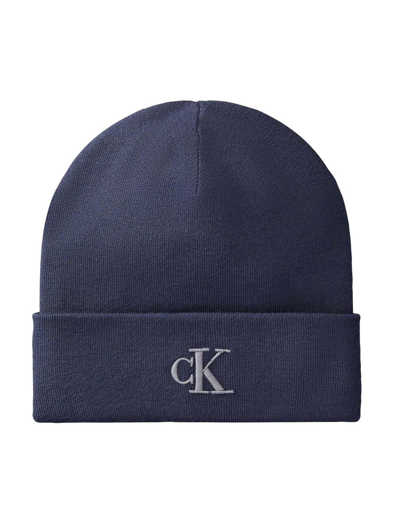 Calvin Klein Men's Blue Signature Logo Beanie - Image 2