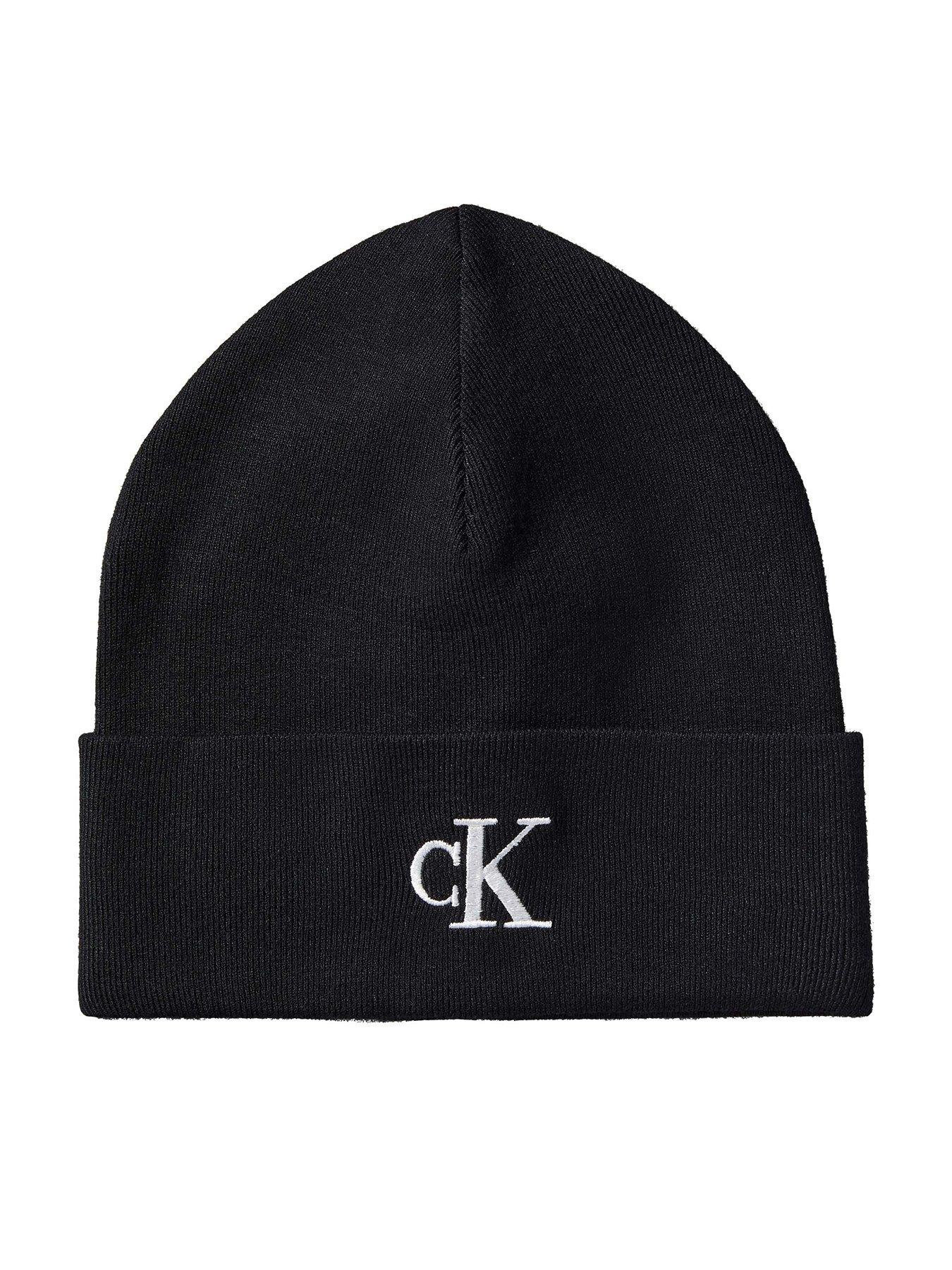 Image 1 of 3 of Calvin Klein Signature Logo Beanie - Black