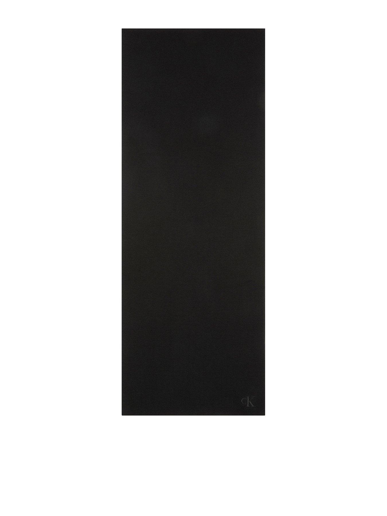 Calvin Klein Women's Black Ck Rib Midweight Scarf, Sports Direct - Image 2