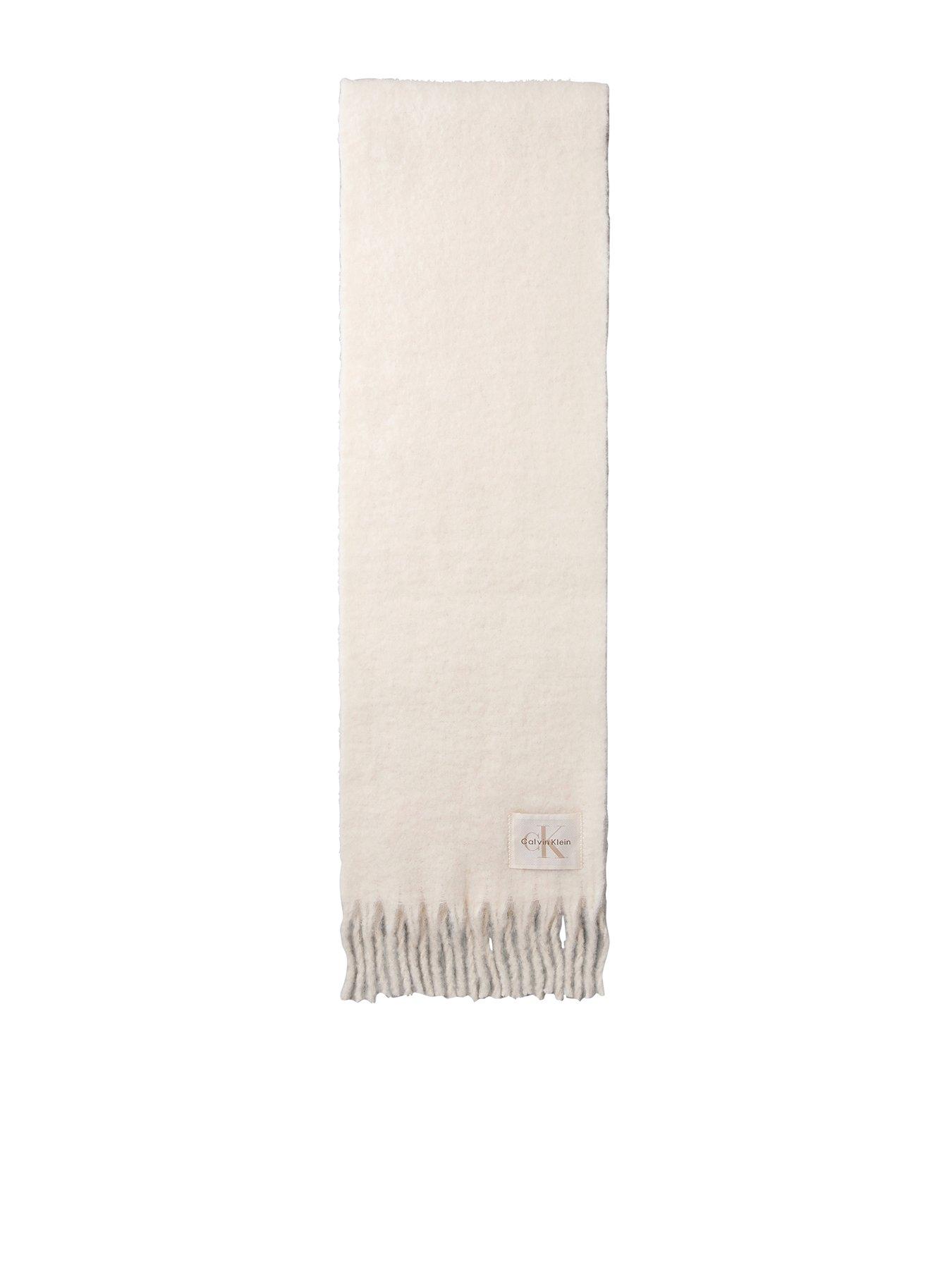 Image 1 of 3 of Calvin Klein Womens Brushed Solid Hardware Scarf - Beige