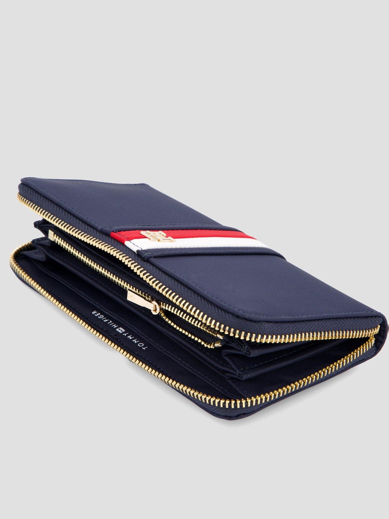 Image 3 of 5 of Tommy Hilfiger Striped Zip Around Wallet - Blue
