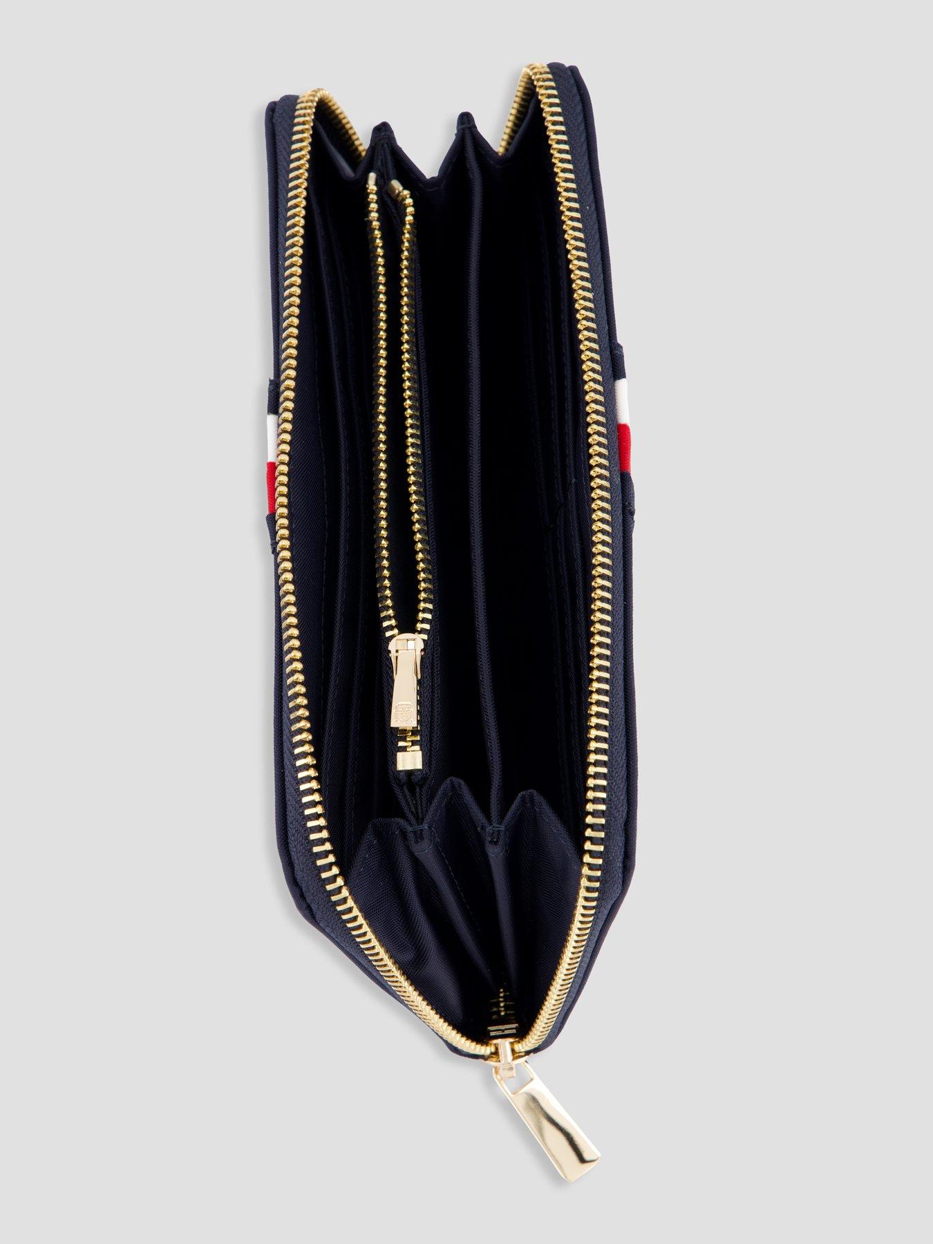 Image 4 of 5 of Tommy Hilfiger Striped Zip Around Wallet - Blue