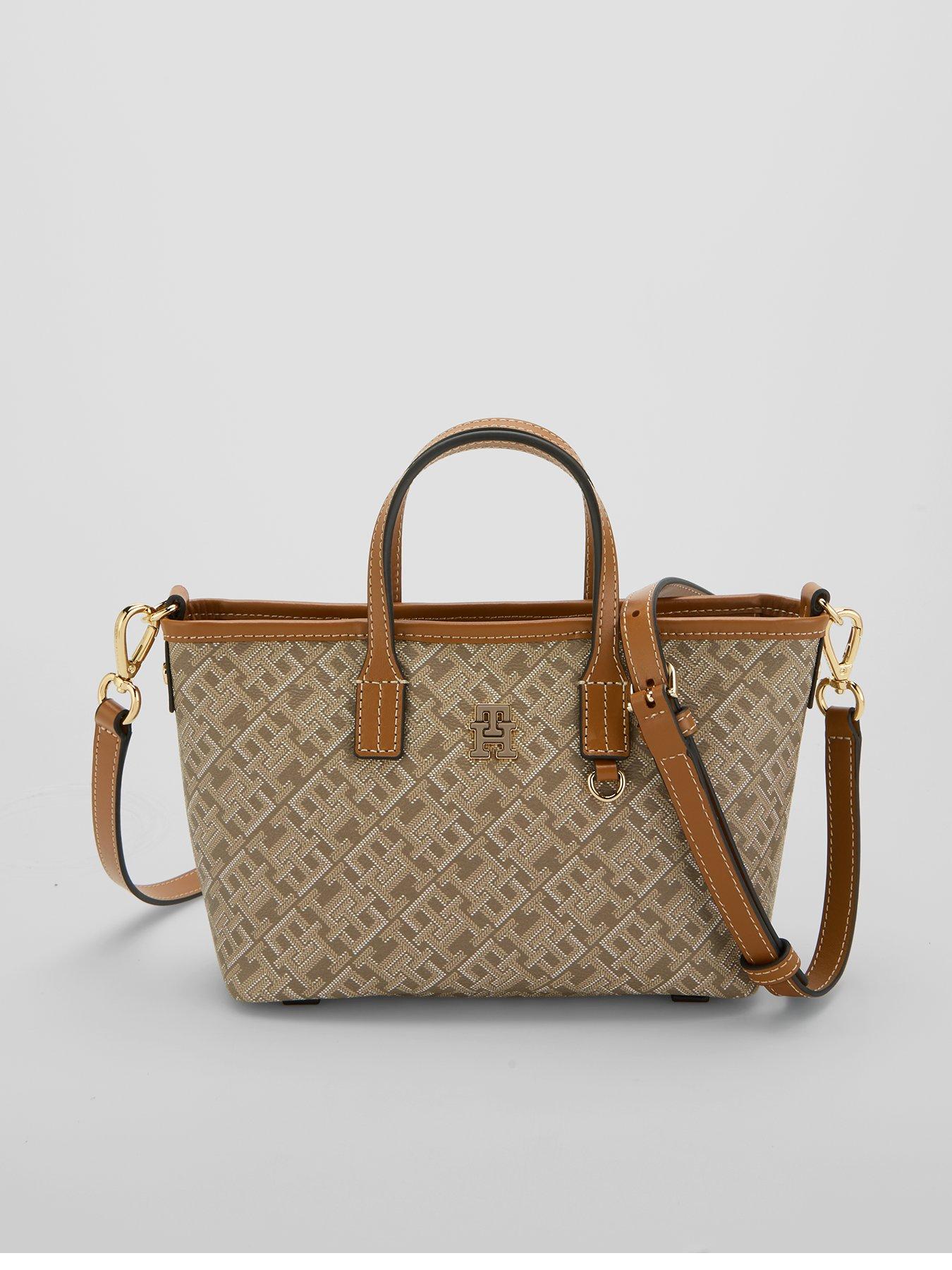 Tommy Hilfiger TH Monoplay Crossbody Tote Bag - Beige