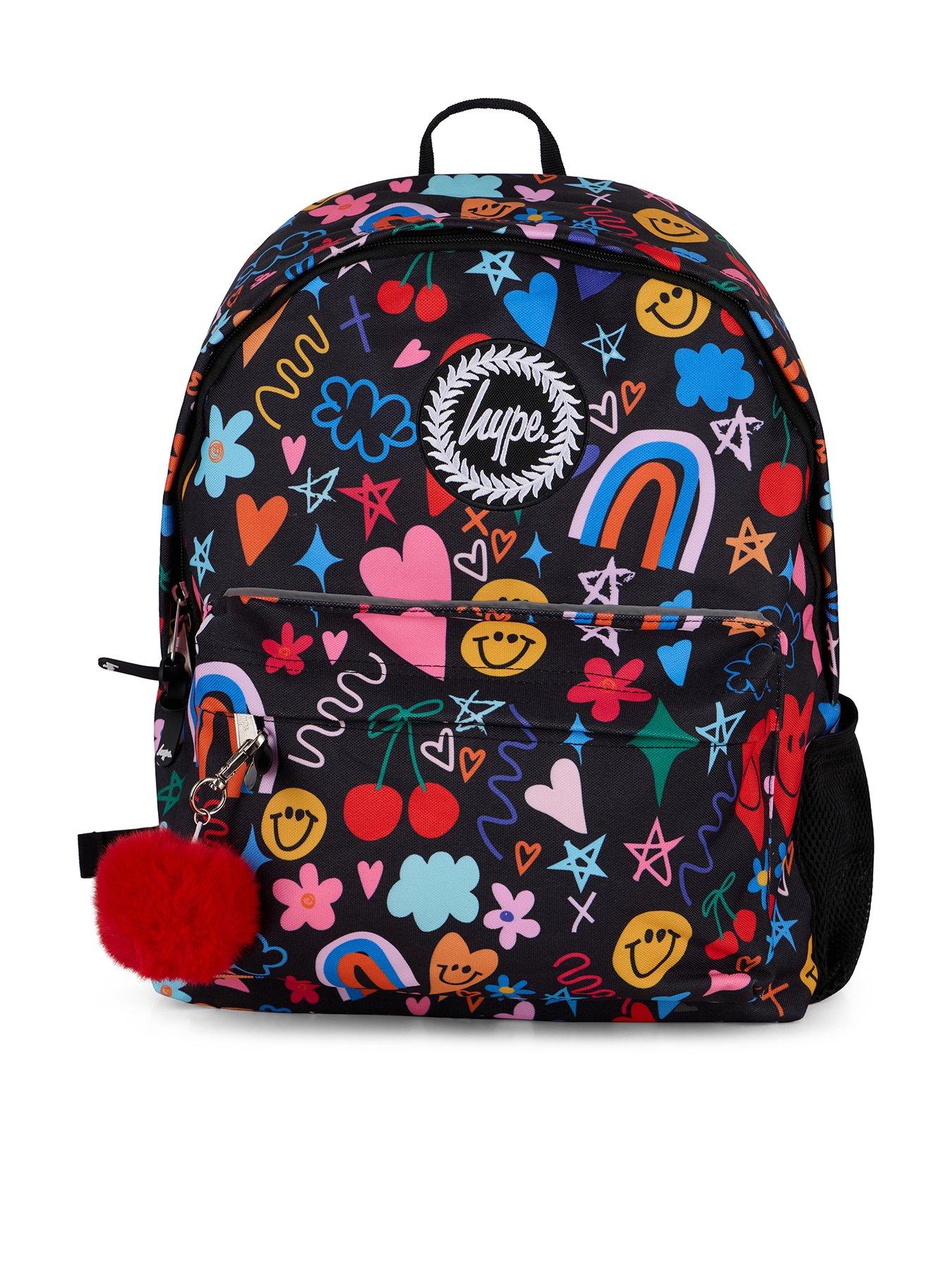 Image 1 of 4 of Hype Hype Black Happy Days Doodle Backpack