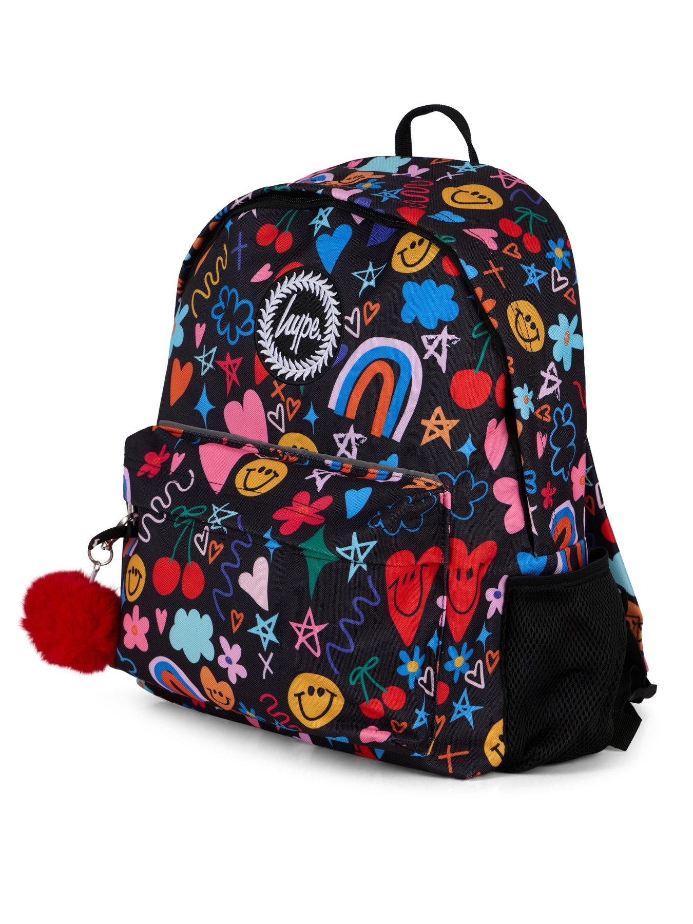 Image 2 of 4 of Hype Hype Black Happy Days Doodle Backpack
