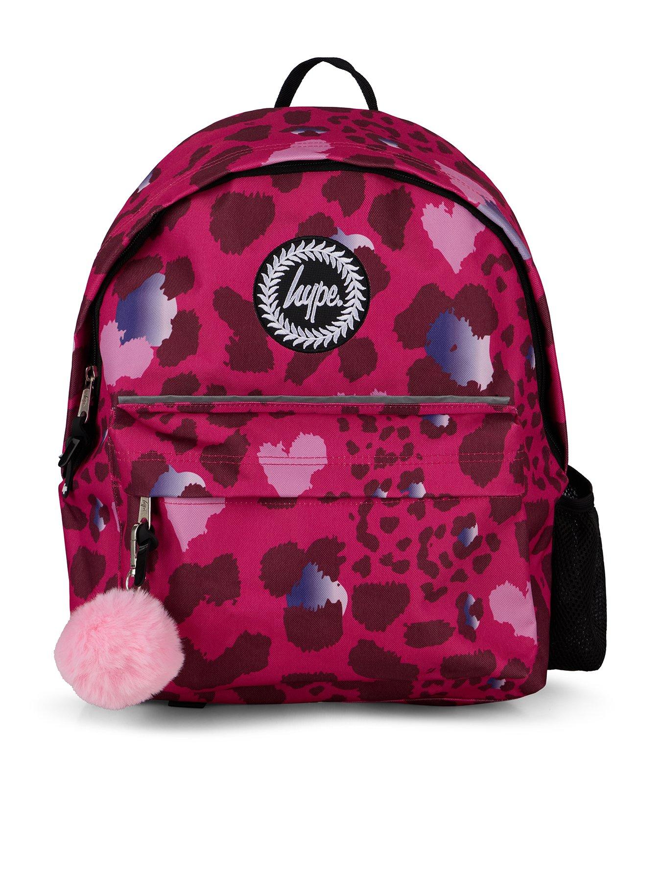 Hype Hype Pink Heart Leopard Backpack