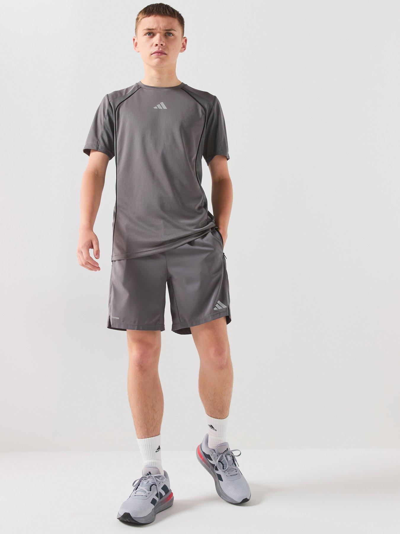 Image 4 of 6 of adidas Junior Boys Tech Apparel Shorts - Dark Grey
