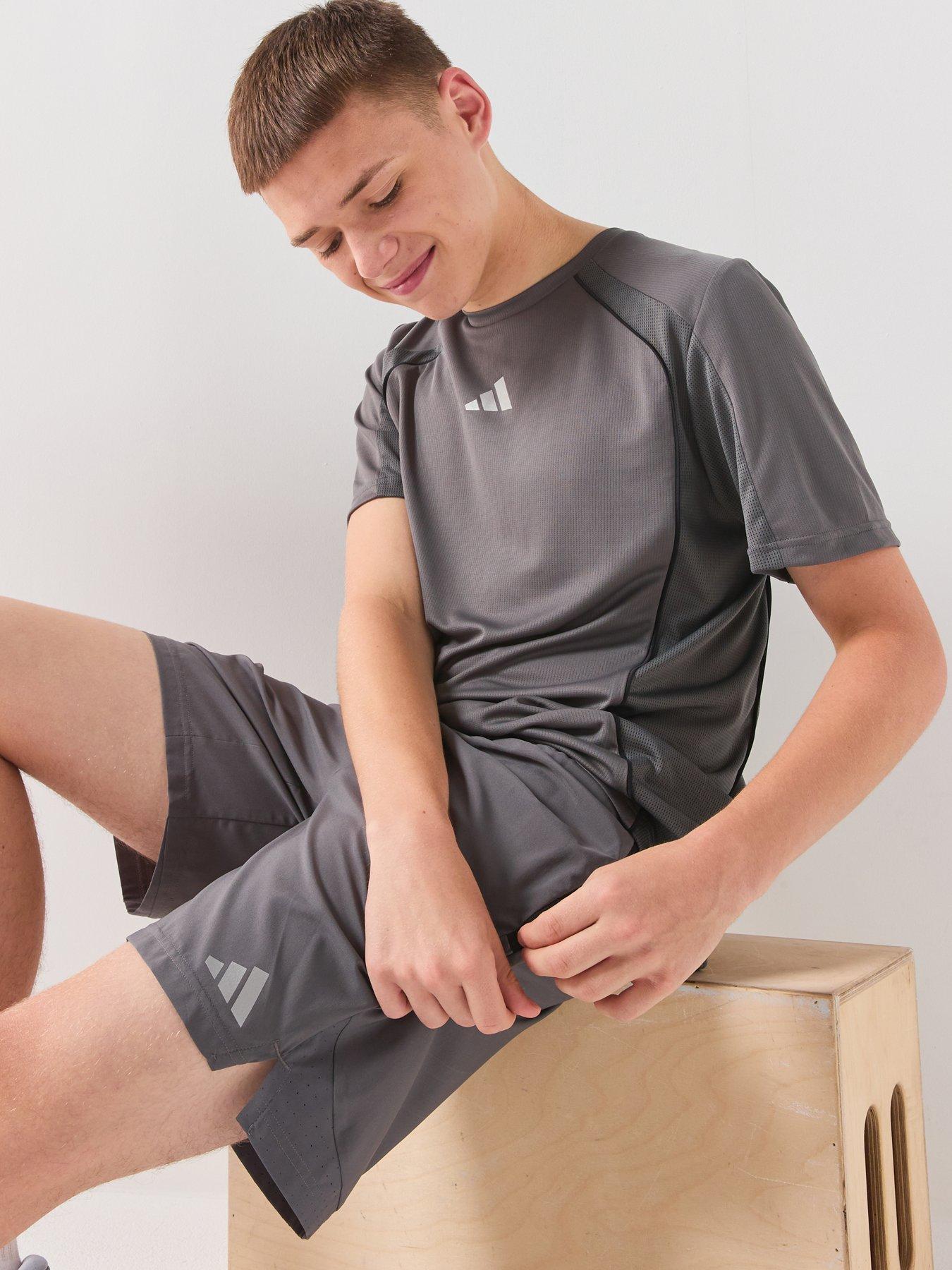 Image 6 of 6 of adidas Junior Boys Tech Apparel Shorts - Dark Grey