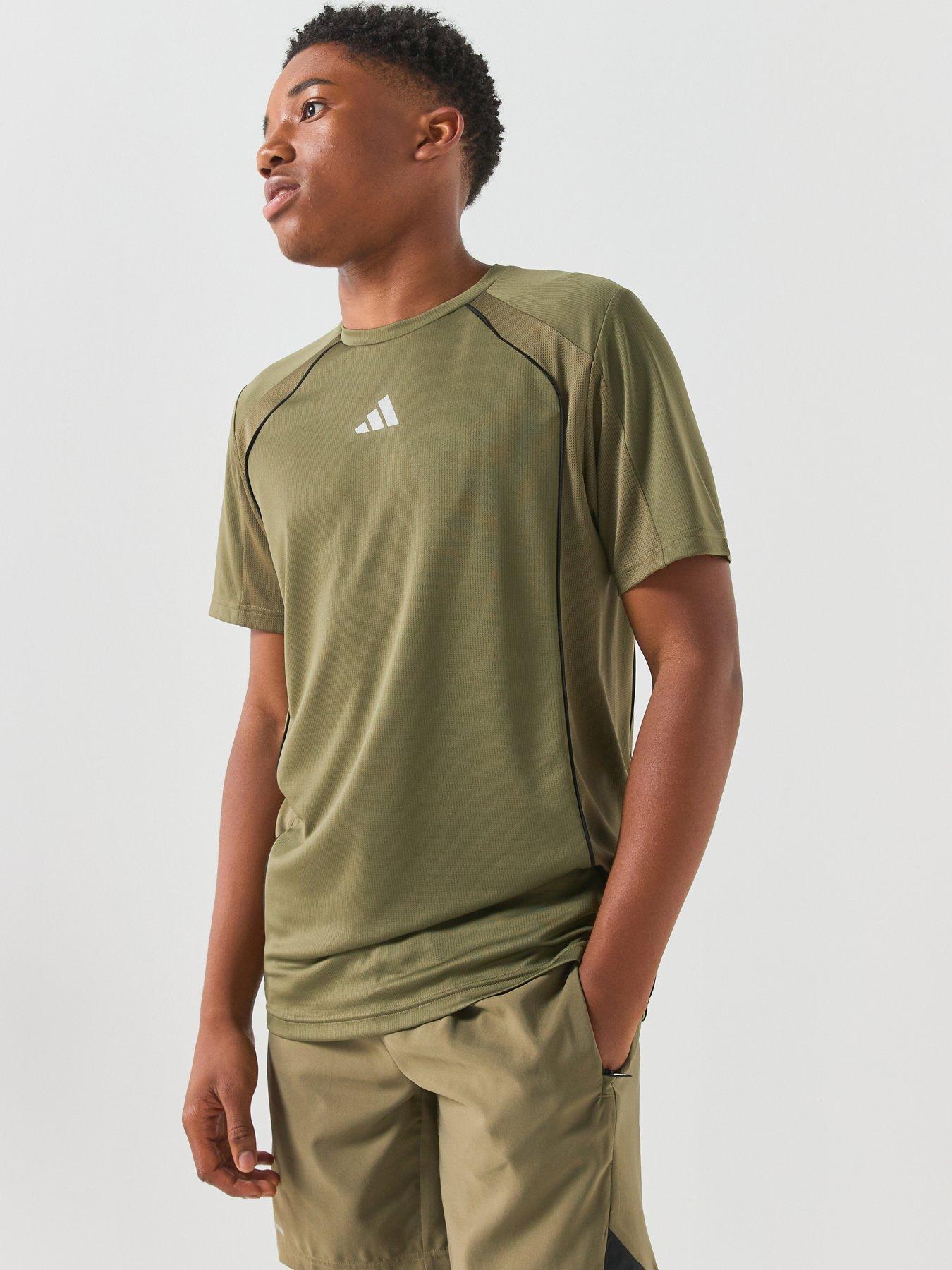 Image 1 of 6 of adidas Junior Boys Tech Apparel T-Shirt - Green