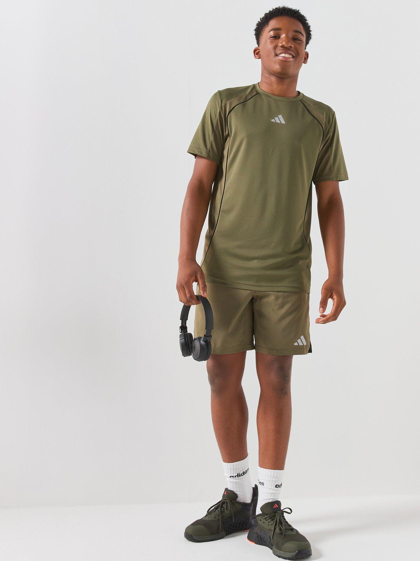Image 3 of 6 of adidas Junior Boys Tech Apparel T-Shirt - Green