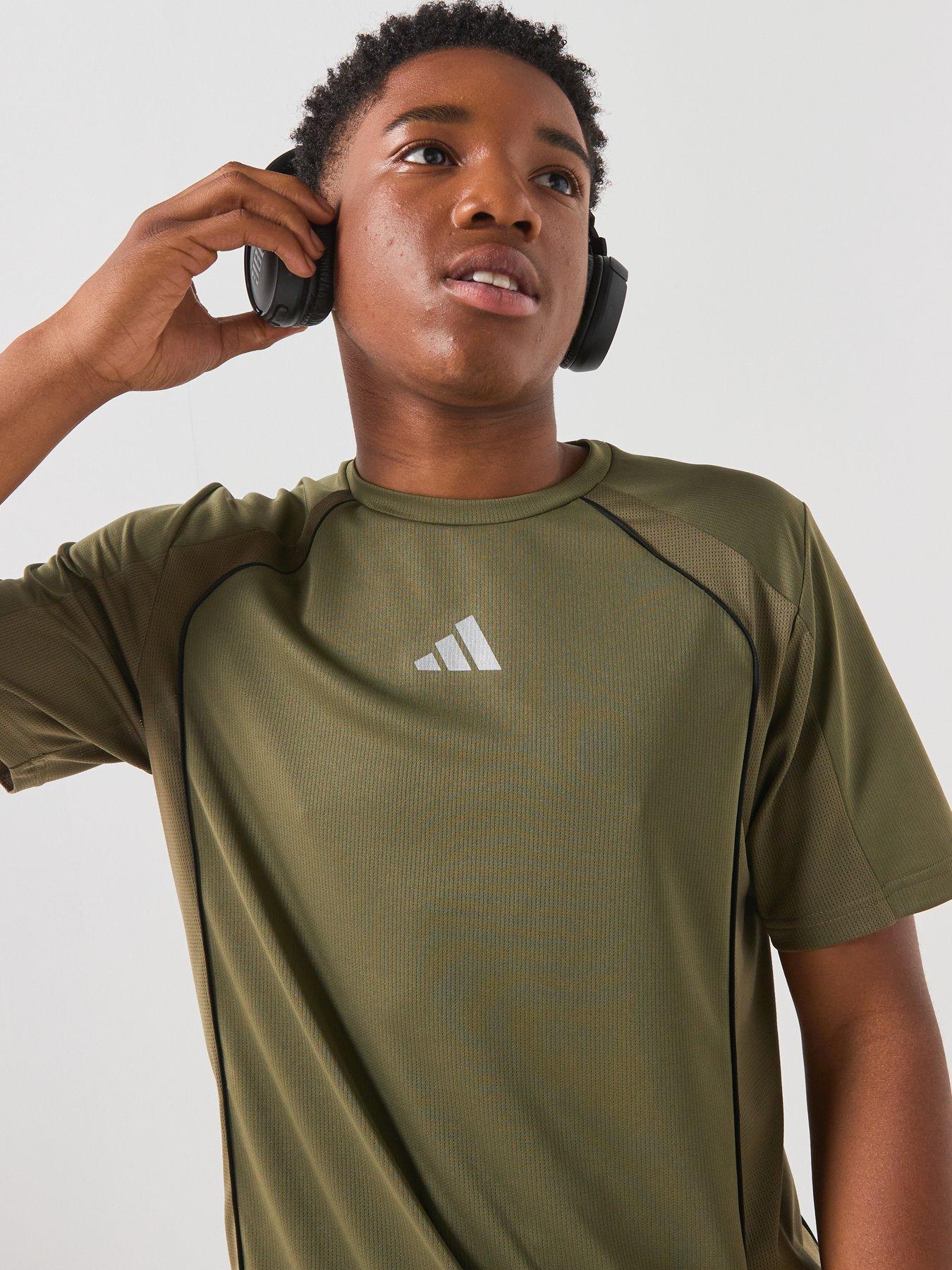 Image 4 of 6 of adidas Junior Boys Tech Apparel T-Shirt - Green