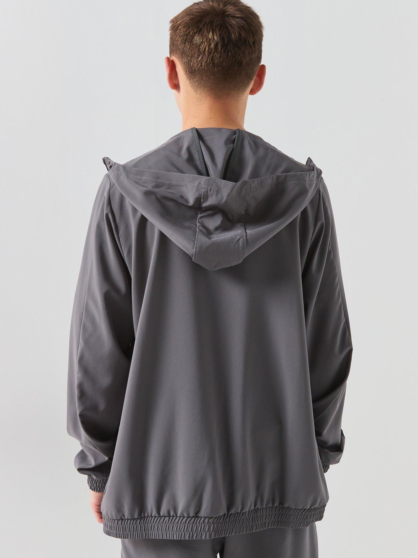 Image 2 of 6 of adidas Junior Boys Tech Apparel Zip Jacket - Grey