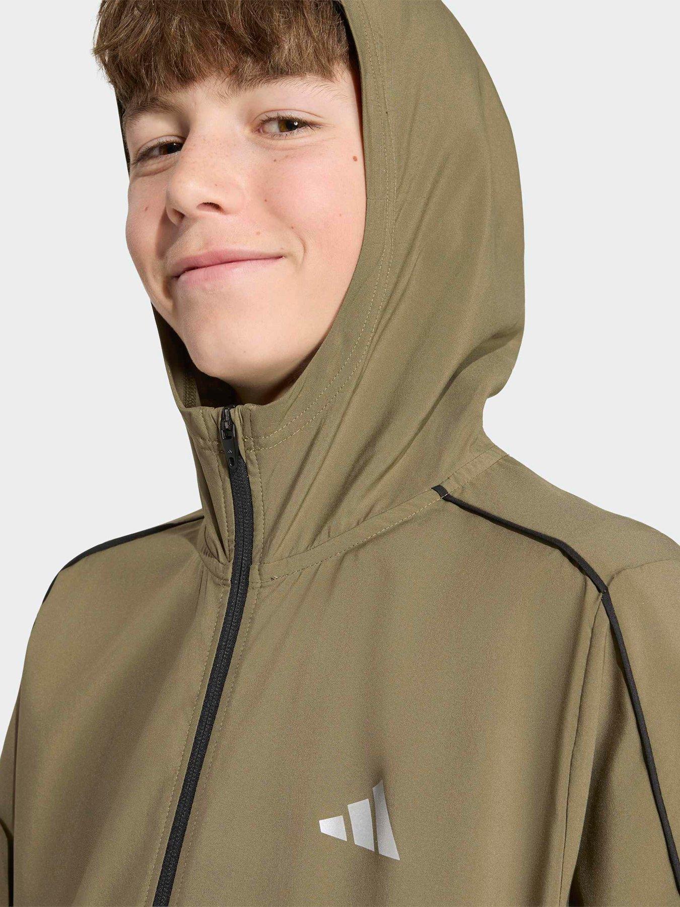 Image 4 of 5 of adidas Junior Boys Tech Apparel Zip Jacket - Green