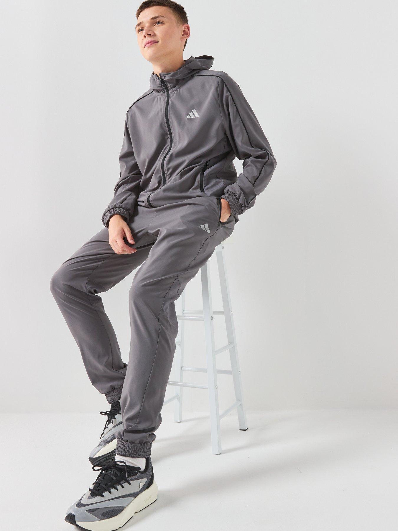 Image 3 of 6 of adidas Junior Boys Tech Apparel Trousers - Grey