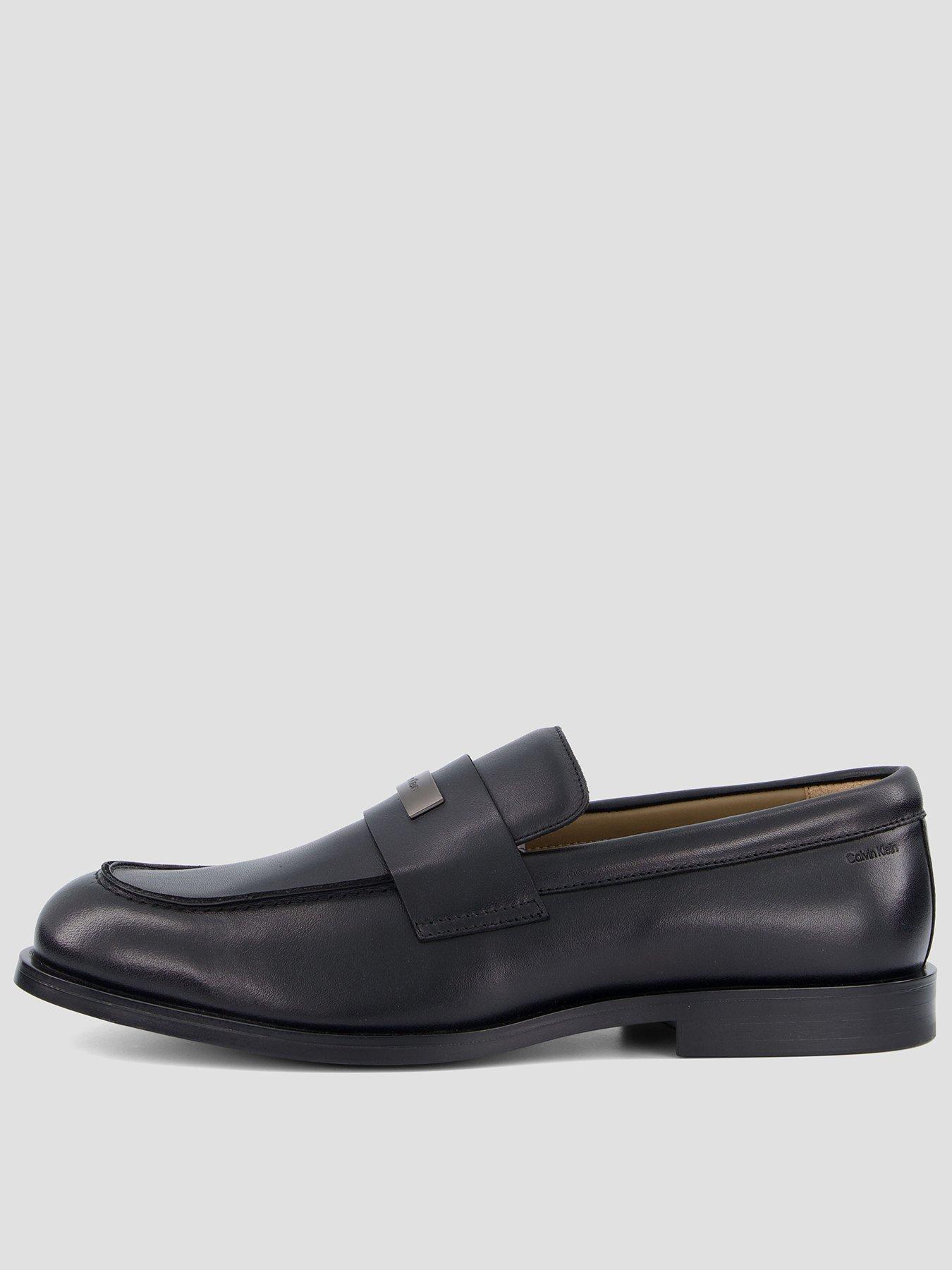 Calvin Klein Essential Rubber Leather Loafers - Black