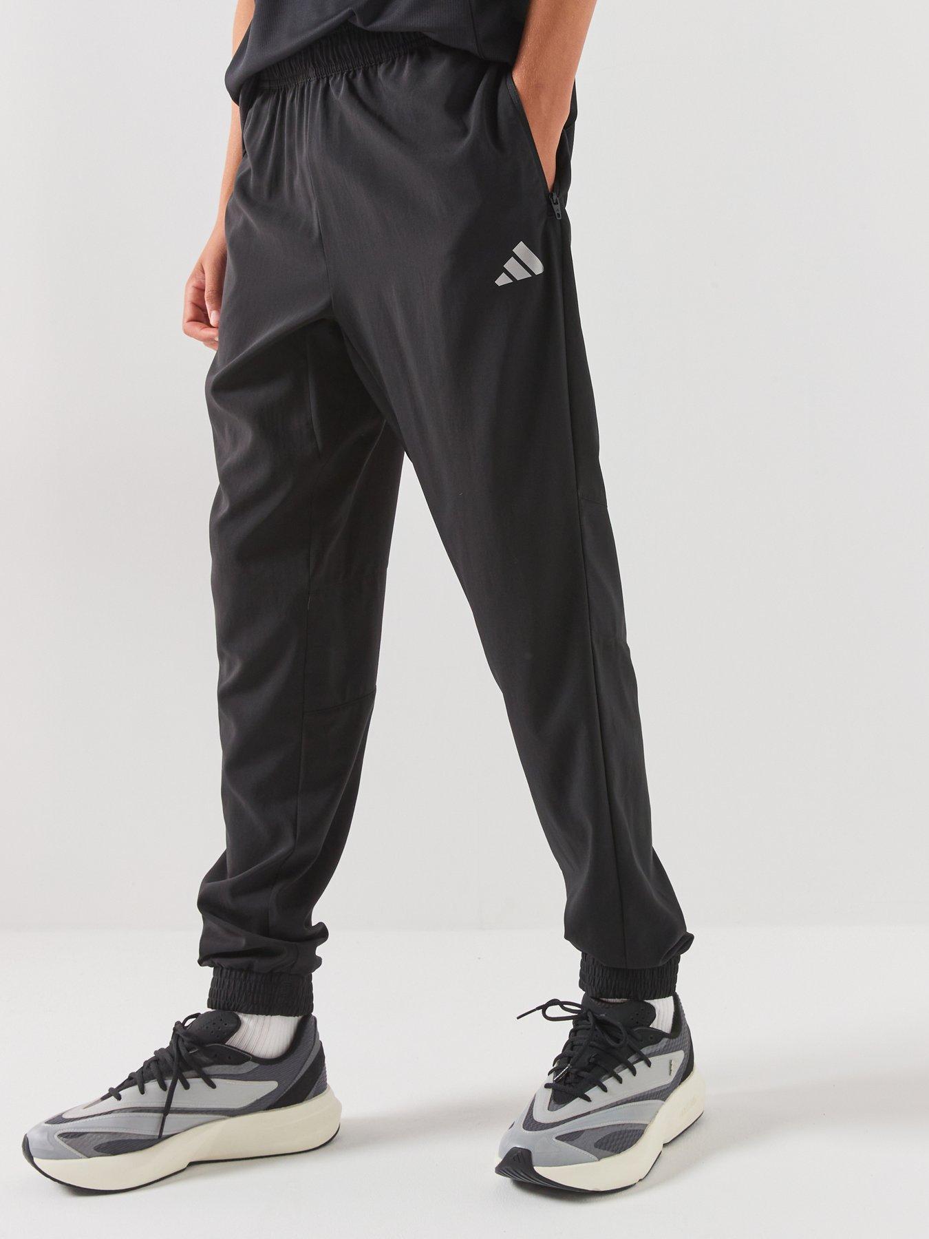 Image 5 of 6 of adidas Junior Boys CLIMACOOL Track Pants with Zip Pockets - Black/Reflective Silver