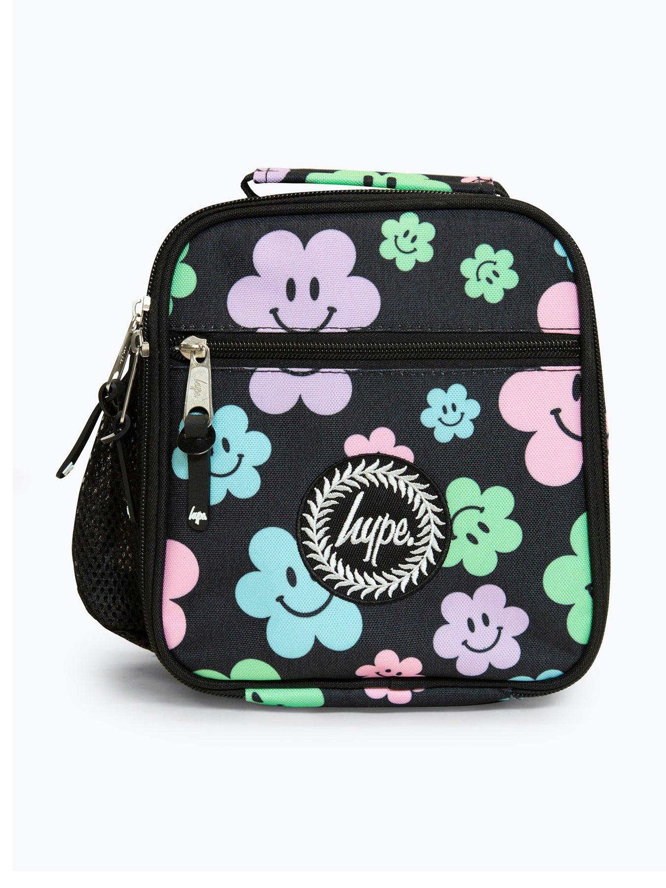 Hype Unisex Happy Flowers Lunch Box, Black