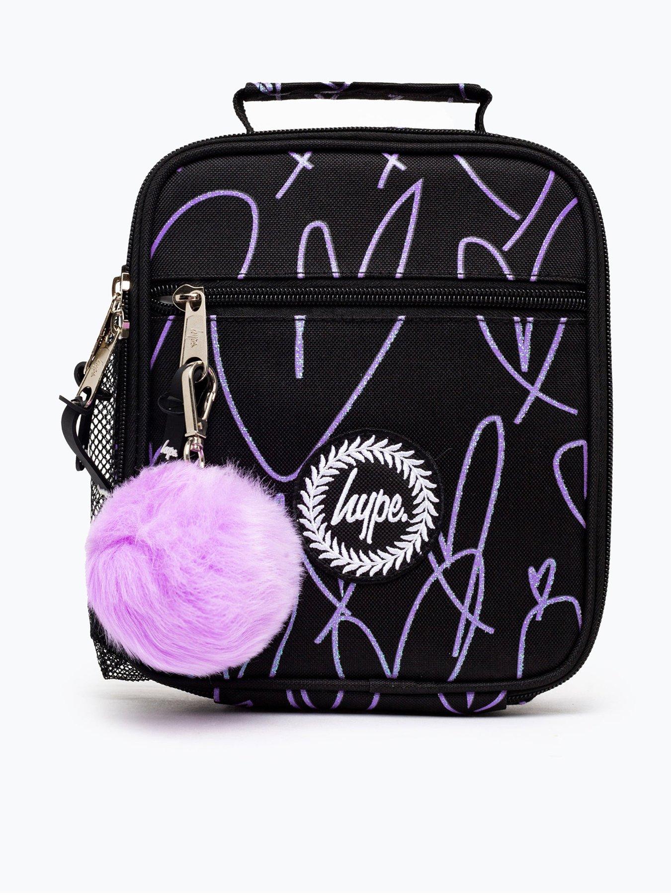 Hype Purple Glitter Scribble Heart Lunch Box - Image 3