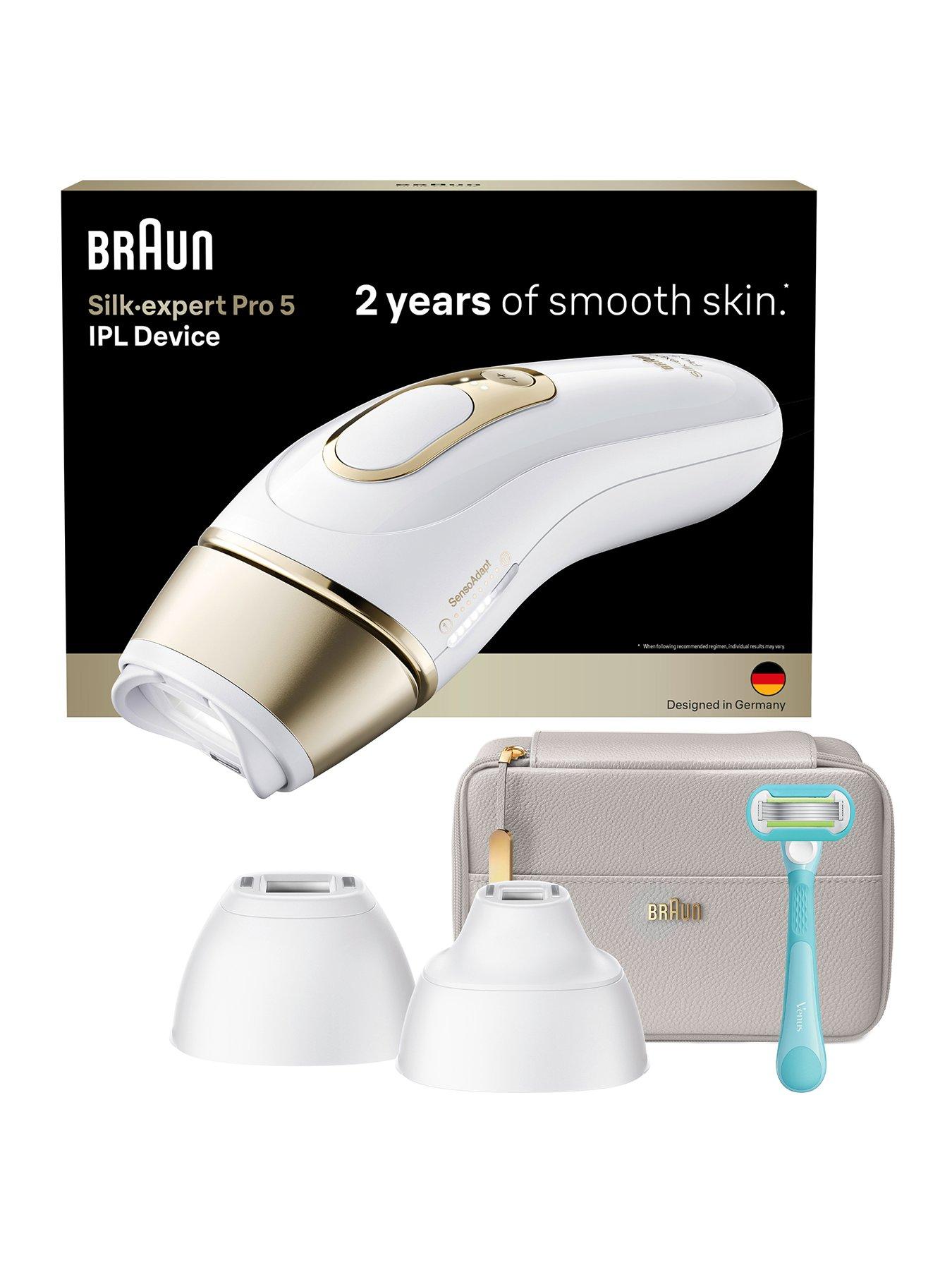 Braun Braun IPL SilkÂ·expert Pro 5, At Home Hair Removal, 3 Attachment Heads, PL5351