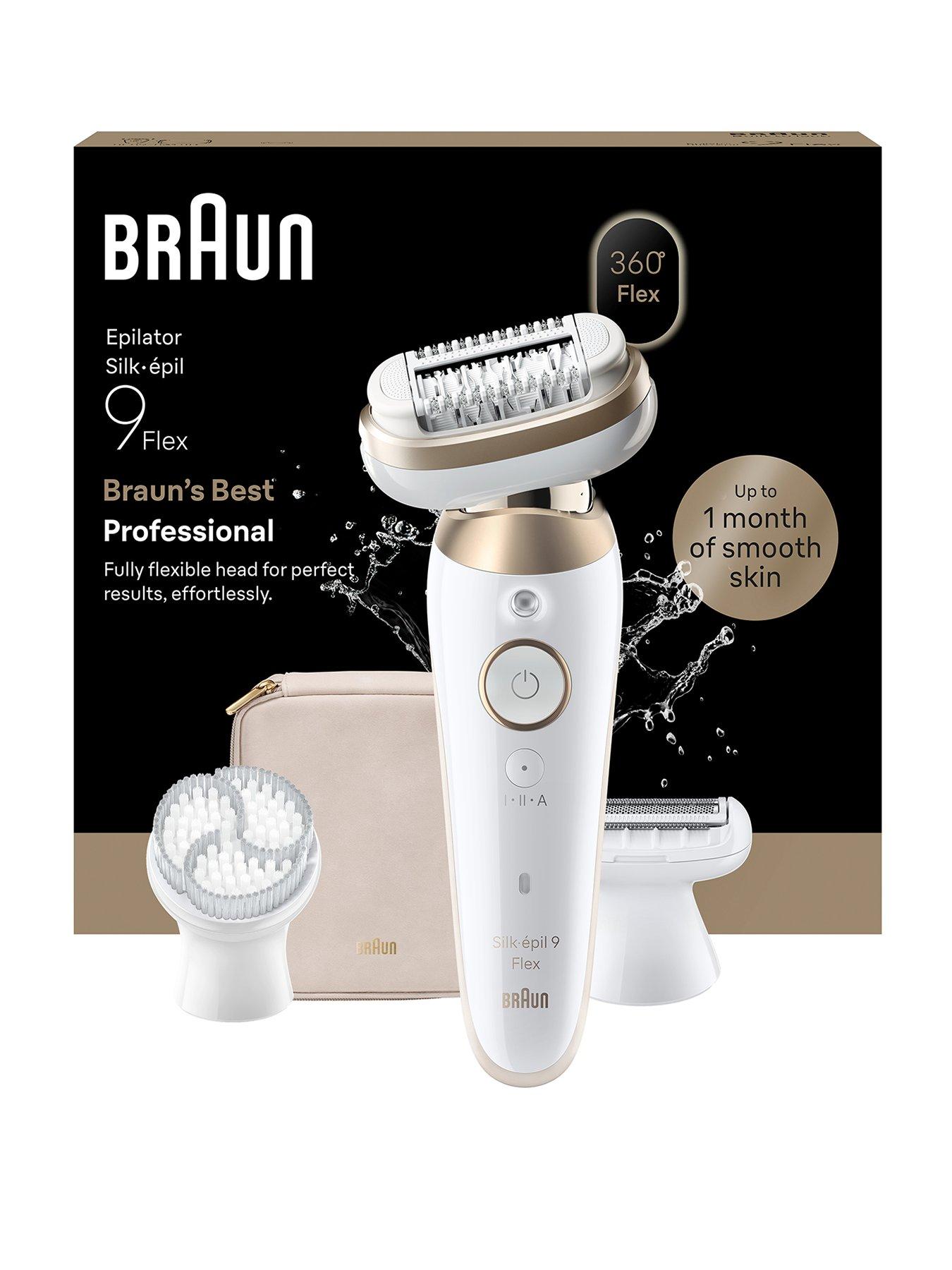 Image 1 of 7 of Braun Silk-epil 9 Flex, Wet &amp; Dry Epilator, Lasting Smooth Skin, 9-060 3D, Gold