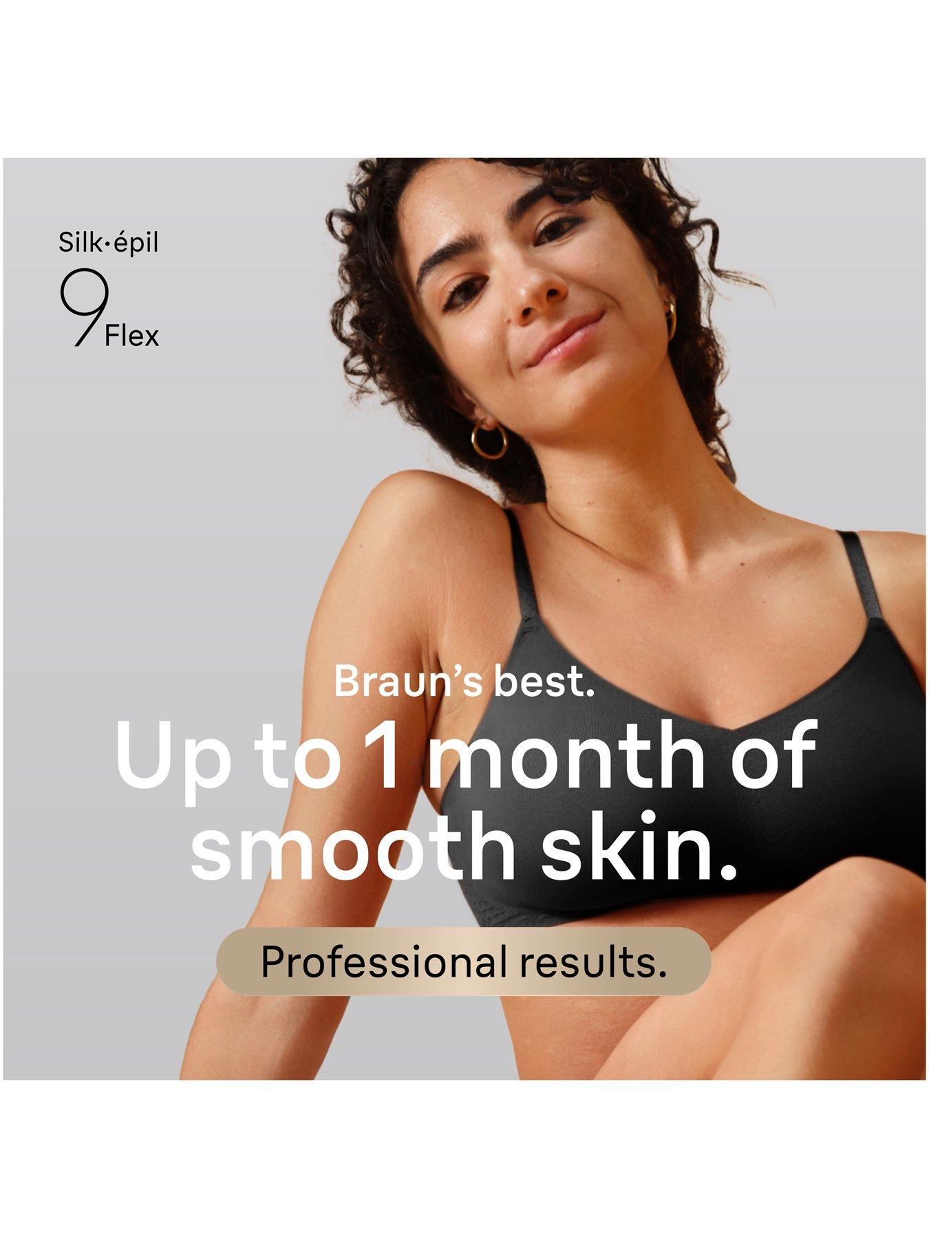 Image 2 of 7 of Braun Silk-epil 9 Flex, Wet &amp; Dry Epilator, Lasting Smooth Skin, 9-060 3D, Gold