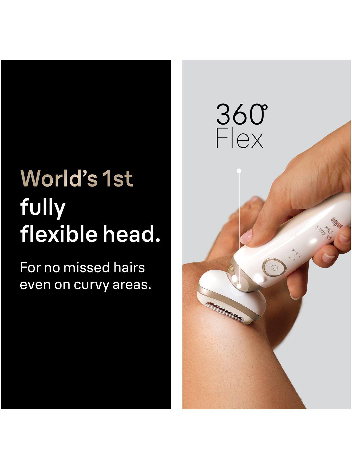 Image 3 of 7 of Braun Silk-epil 9 Flex, Wet &amp; Dry Epilator, Lasting Smooth Skin, 9-060 3D, Gold