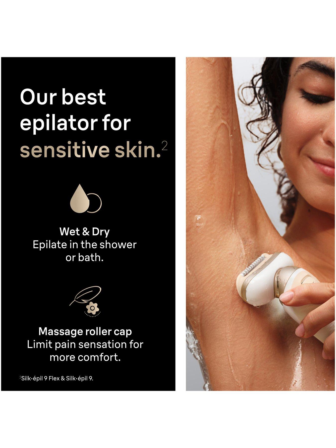 Image 5 of 7 of Braun Silk-epil 9 Flex, Wet &amp; Dry Epilator, Lasting Smooth Skin, 9-060 3D, Gold