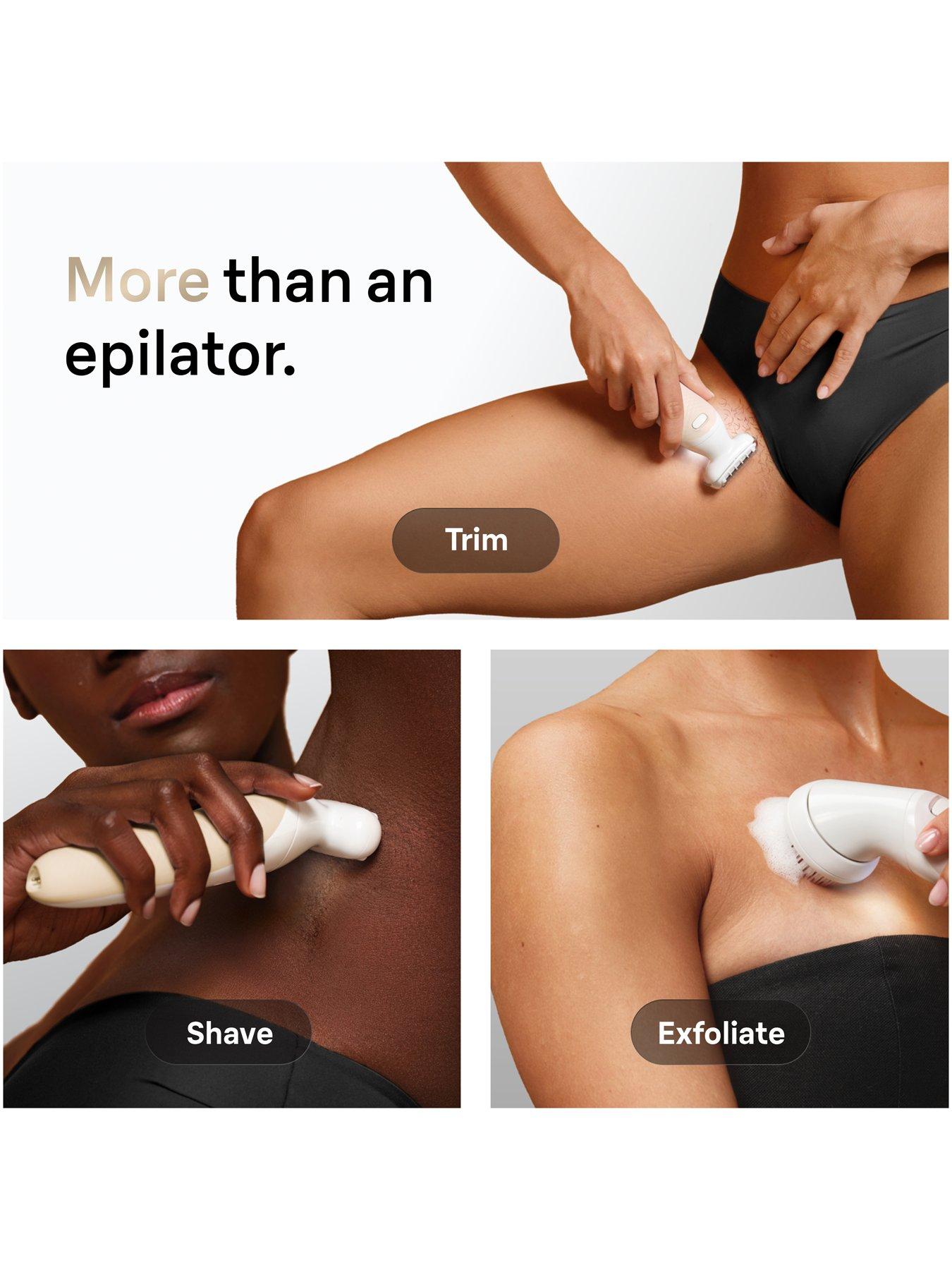 Image 6 of 7 of Braun Silk-epil 9 Flex, Wet &amp; Dry Epilator, Lasting Smooth Skin, 9-060 3D, Gold