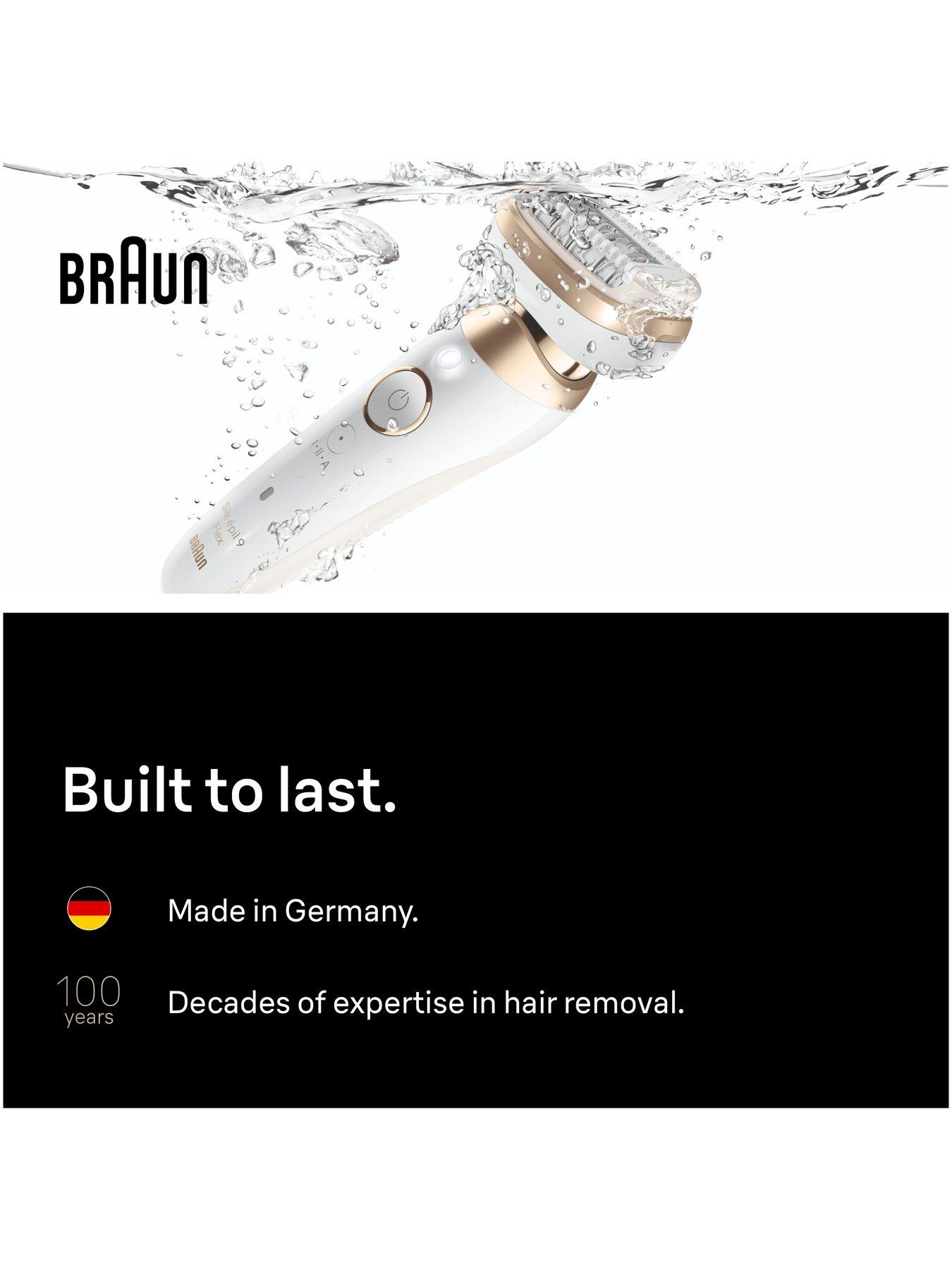Image 7 of 7 of Braun Silk-epil 9 Flex, Wet &amp; Dry Epilator, Lasting Smooth Skin, 9-060 3D, Gold