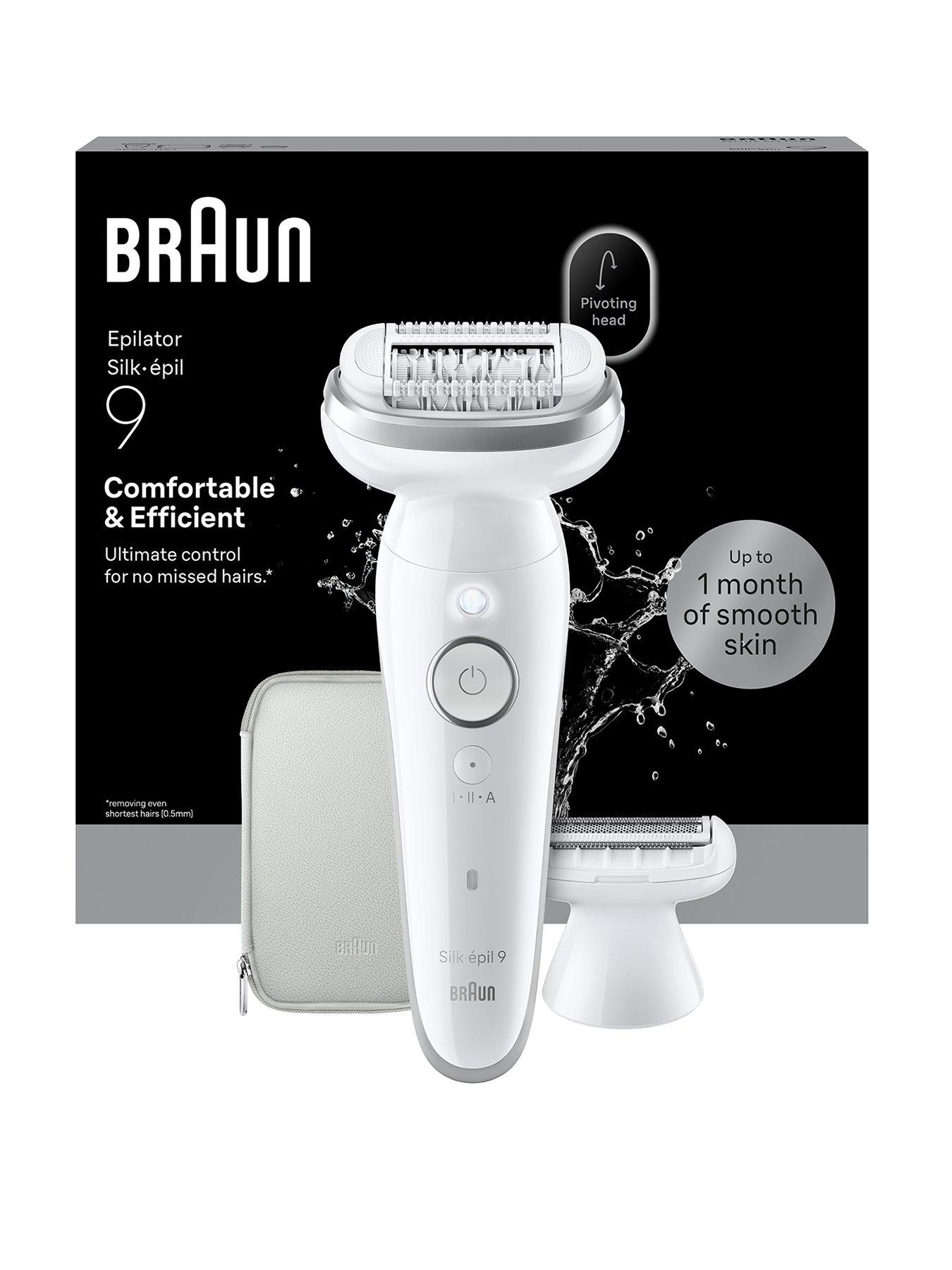 Braun Braun SilkÂ·epil 9, Wet & Dry Epilator, Lasting Smooth Skin, 9-030, Silver