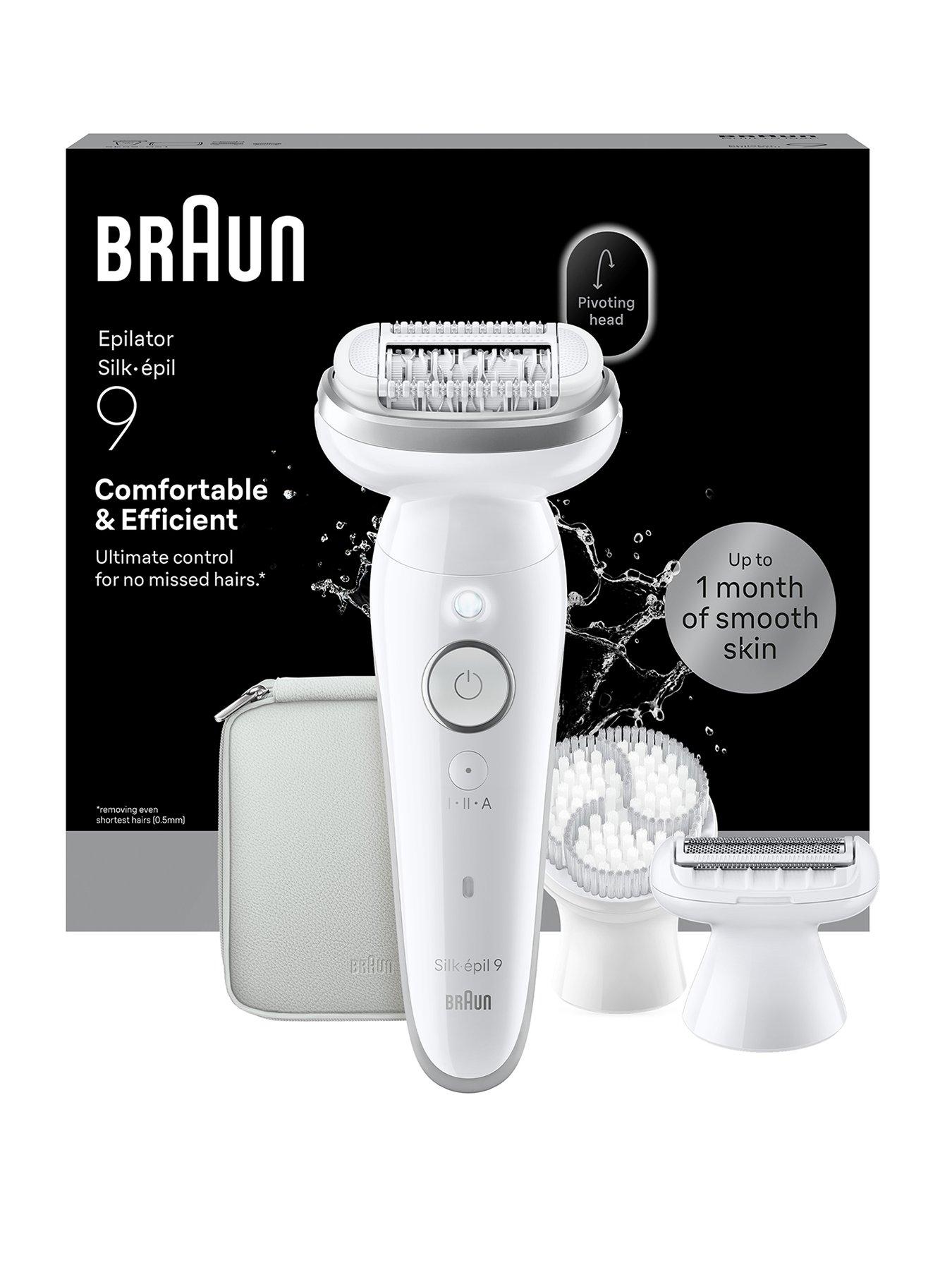 Braun Silk-epil 9, Wet  &  Dry Epilator, Lasting Smooth Skin, 9-061, Silver