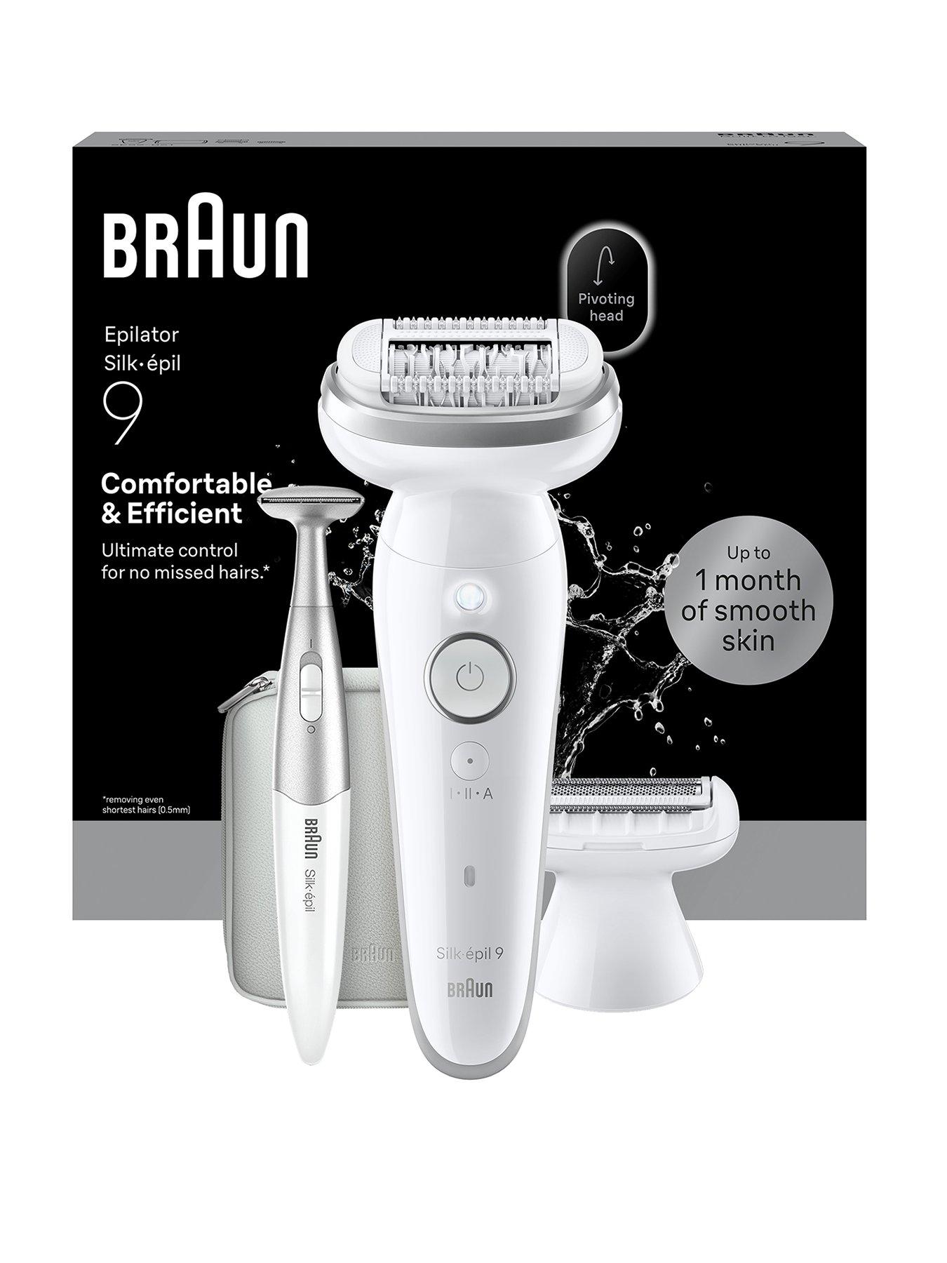 Braun Silk-epil 9, Wet  &  Dry Epilator, Lasting Smooth Skin, 9-241, Silver