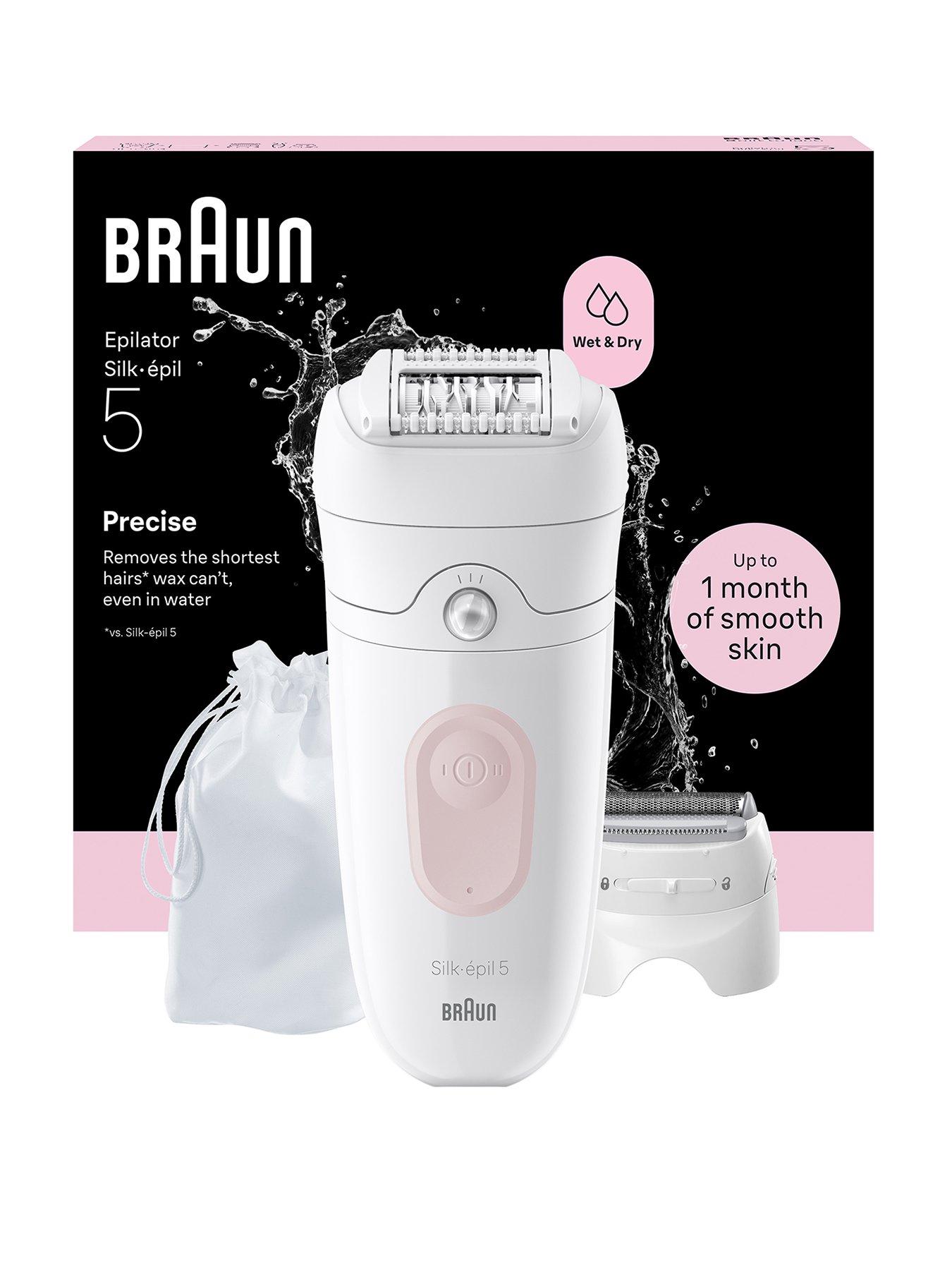 Braun Braun SilkÂ·epil 5, Wet & Dry Epilator, Easy Hair Removal, Lasting Smooth Skin, 5-041, Flamingo Pink