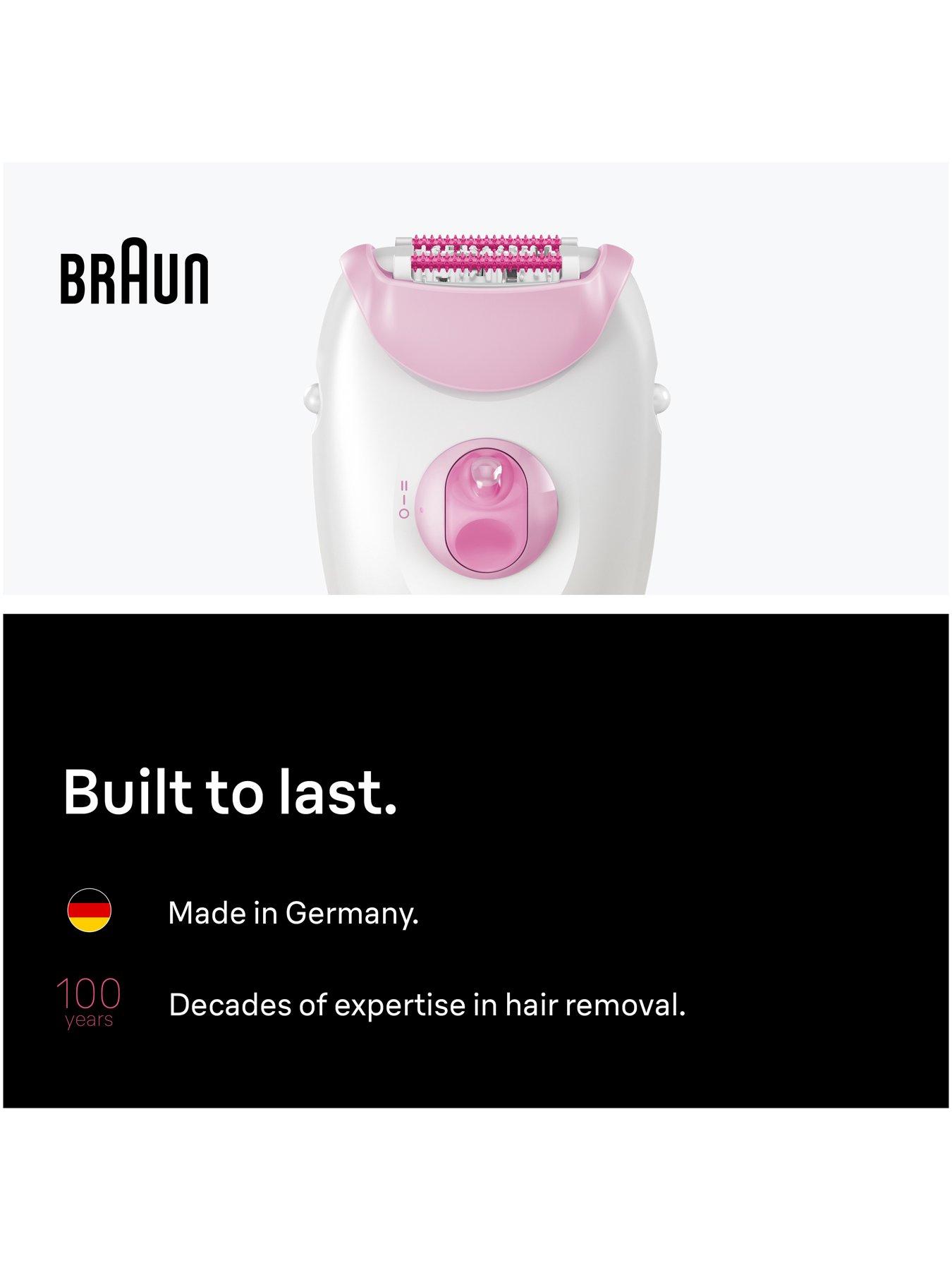 Image 6 of 6 of Braun Silk-epil 3, Corded Epilator, Lasting Smooth Skin, 3-000, Pink