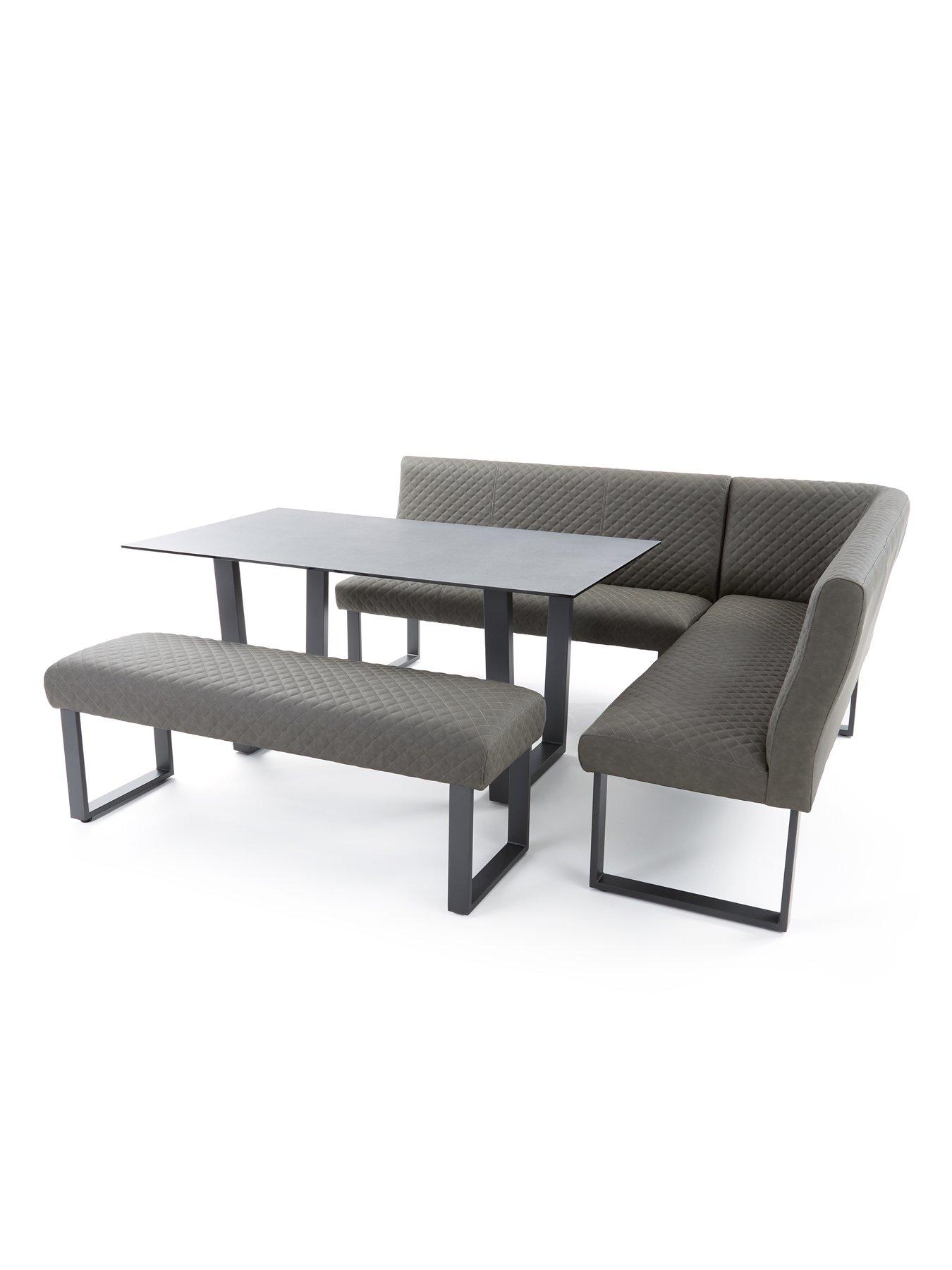 Image 4 of 5 of The Very Collection Hudson 160&nbsp;cm Ceramic Top&nbsp;Dining&nbsp;Table &amp; Bench Corner&nbsp;Dining Set - FSC&reg; Certified