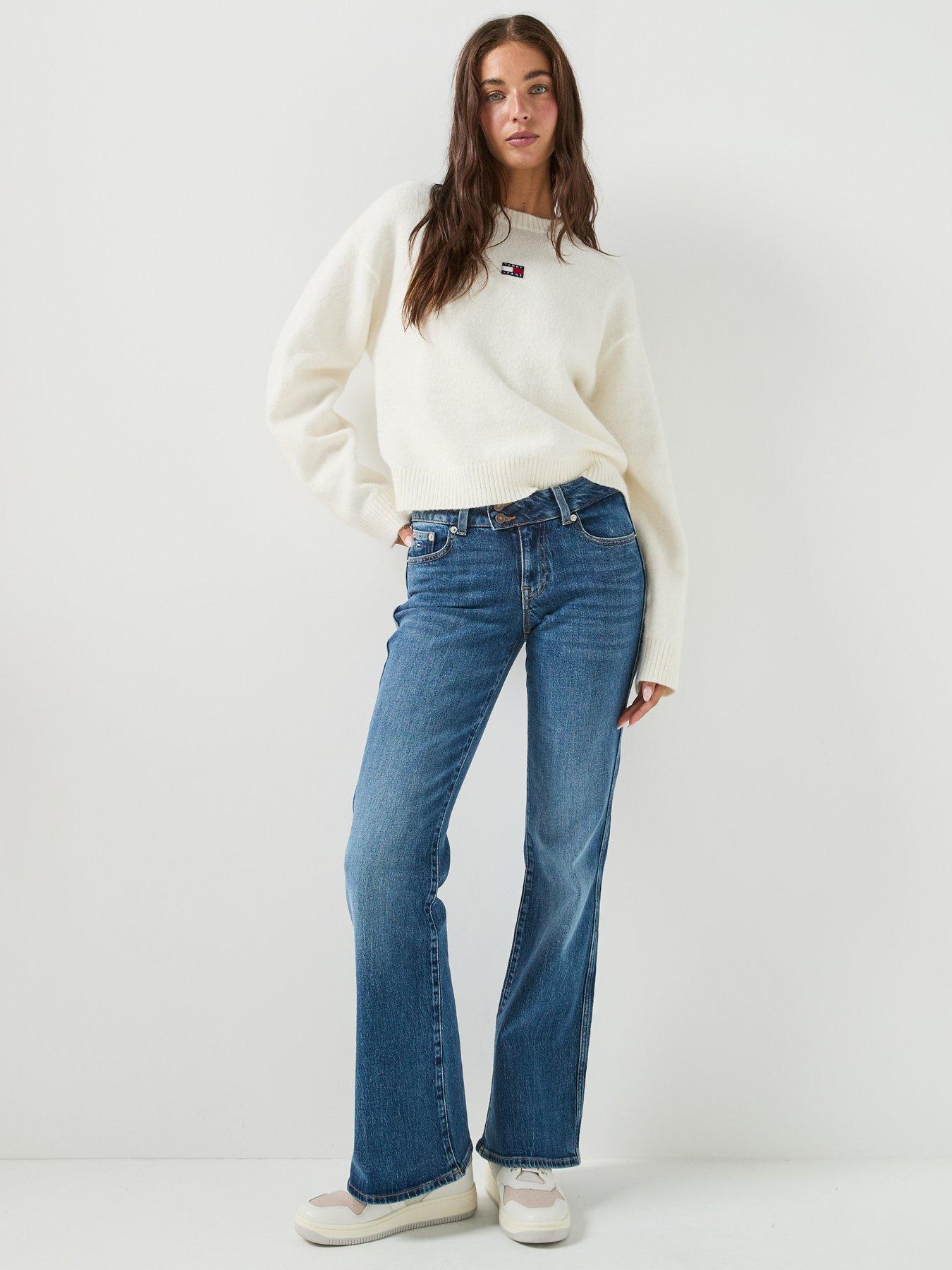 Image 5 of 5 of Tommy Jeans Women's Fluffy Knit Jumper with Logo Badge - Cream